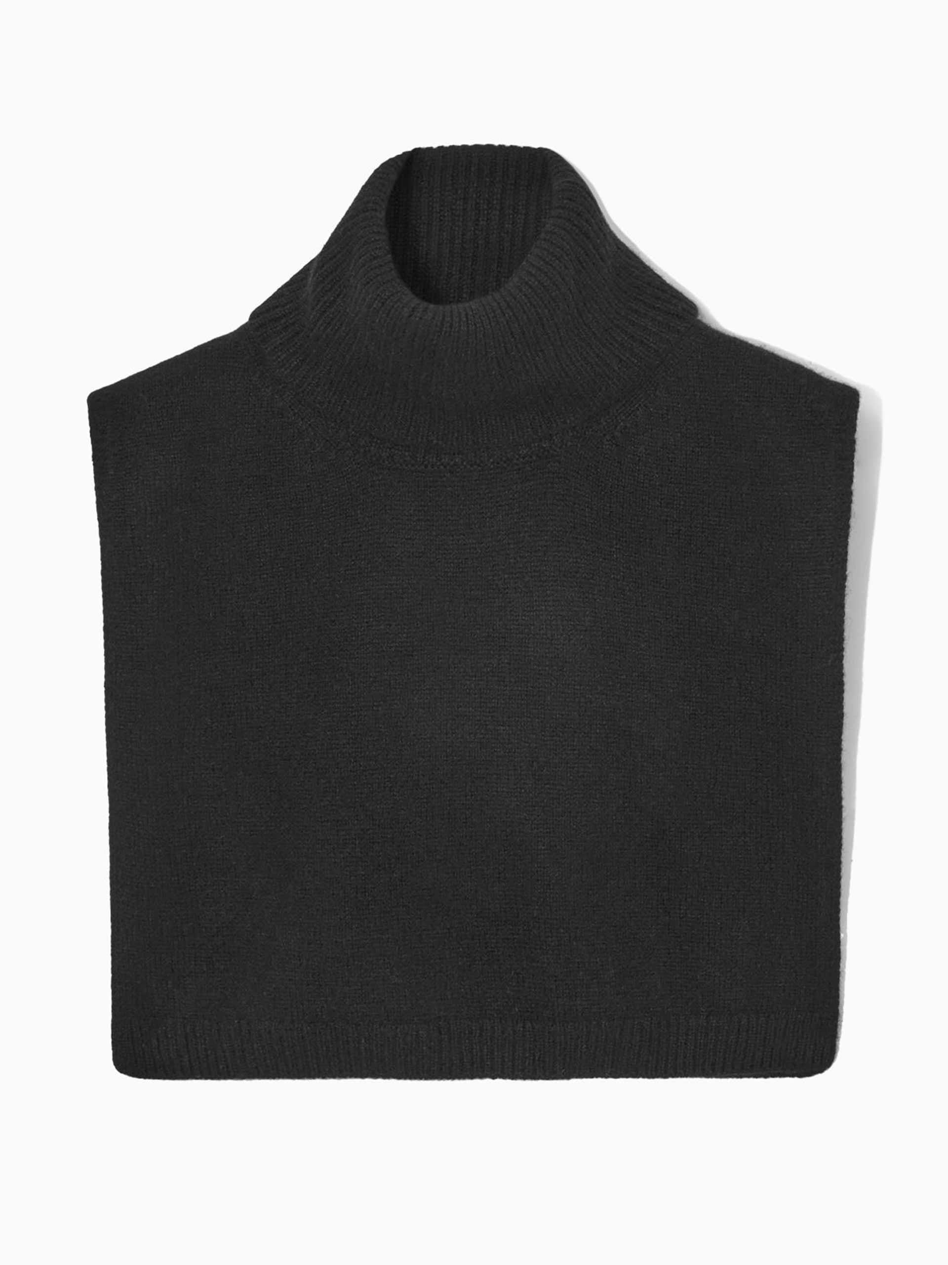 Open-side cashmere-blend roll-neck vest