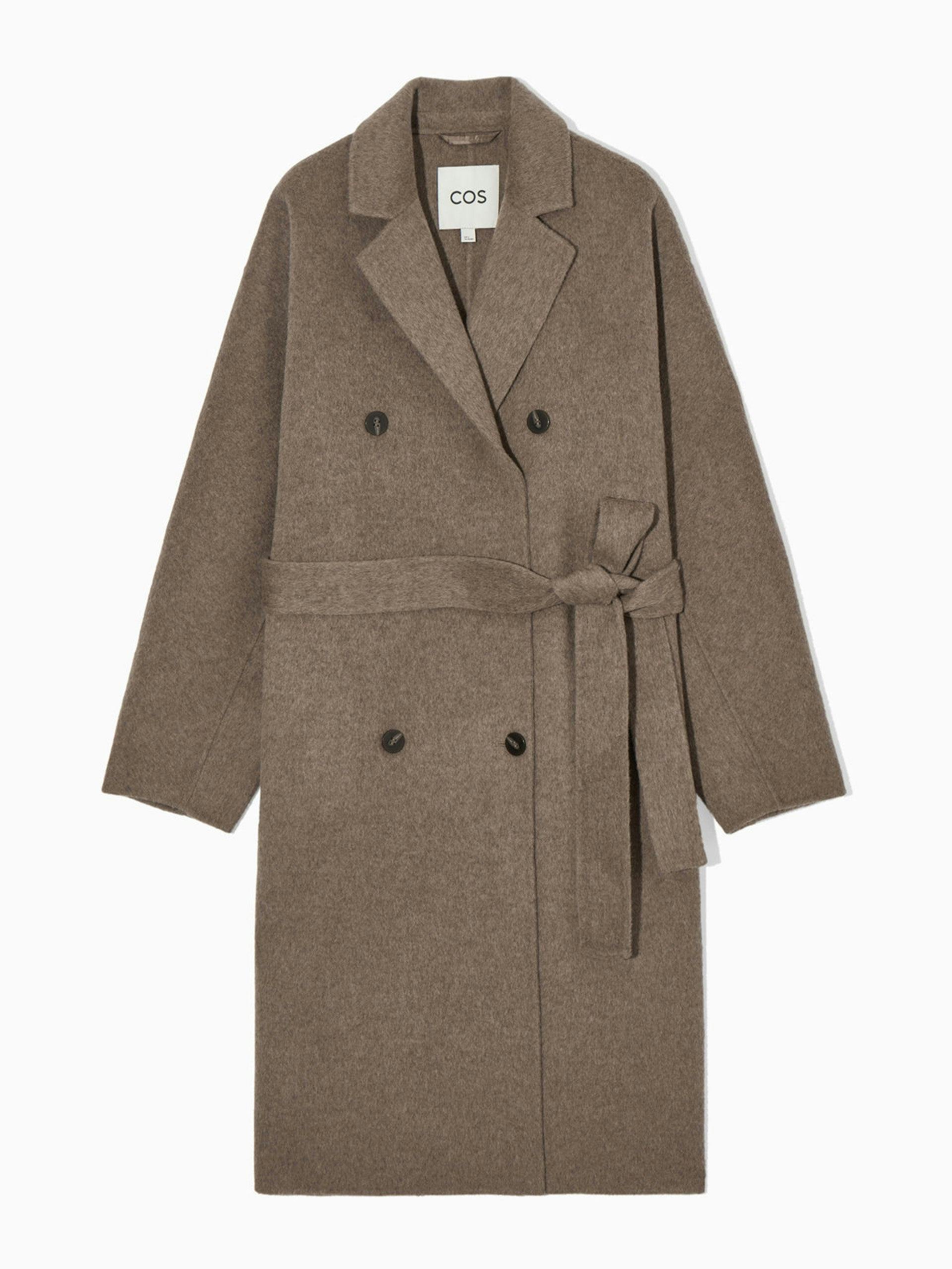 Oversized double breasted wool coat