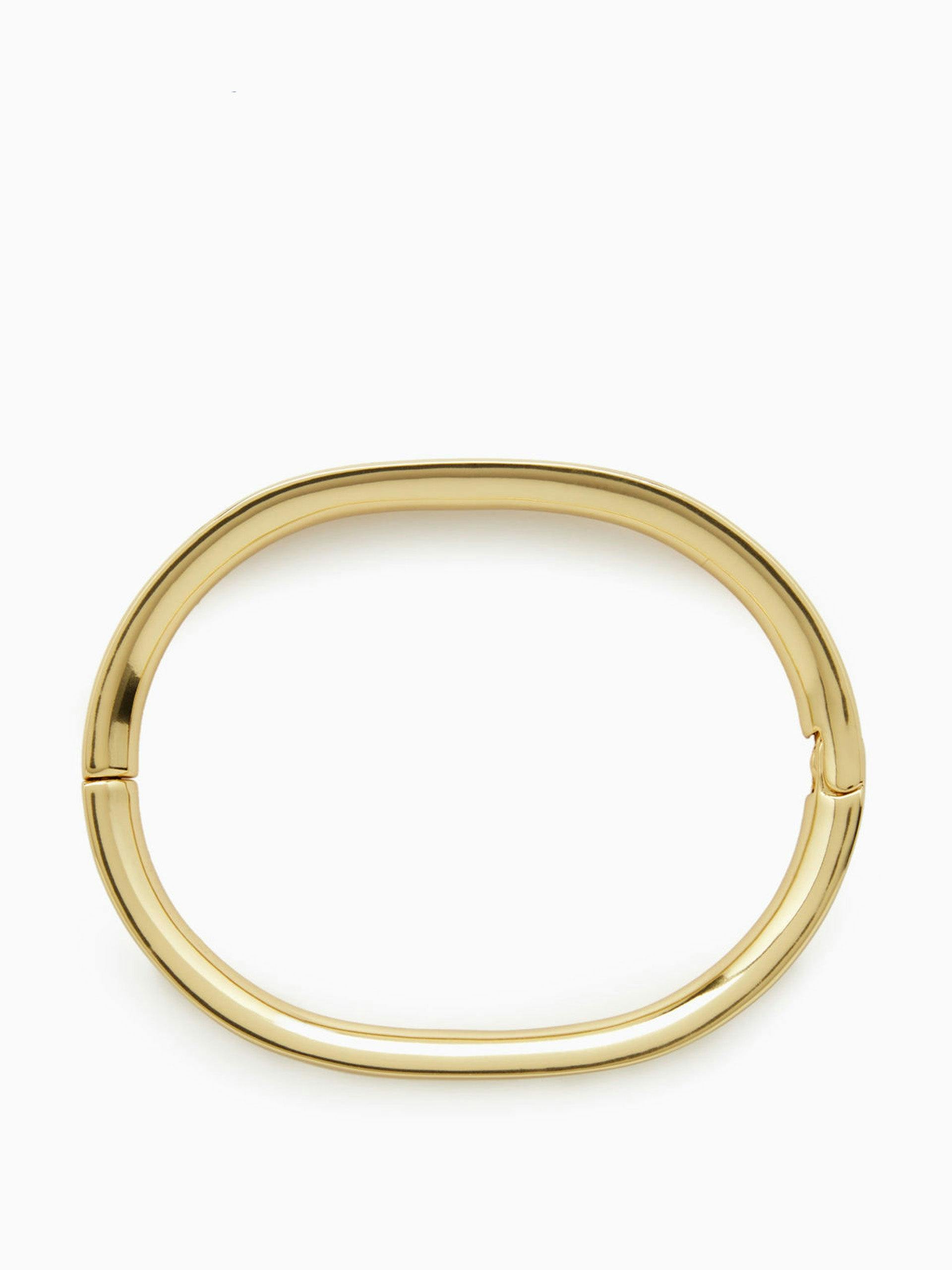 Recycled brass hinged bangle