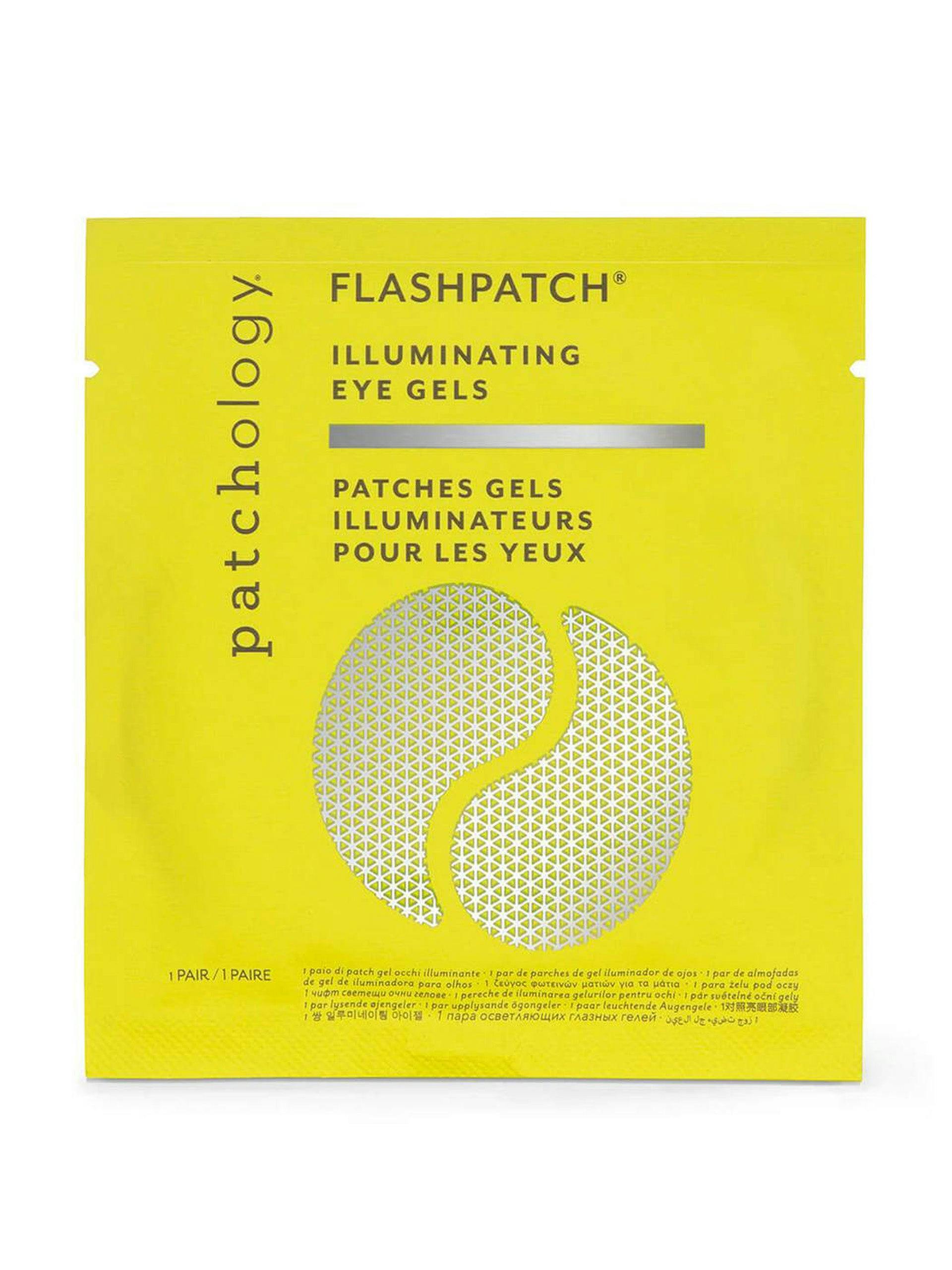 Flash patch illuminating eye gels
