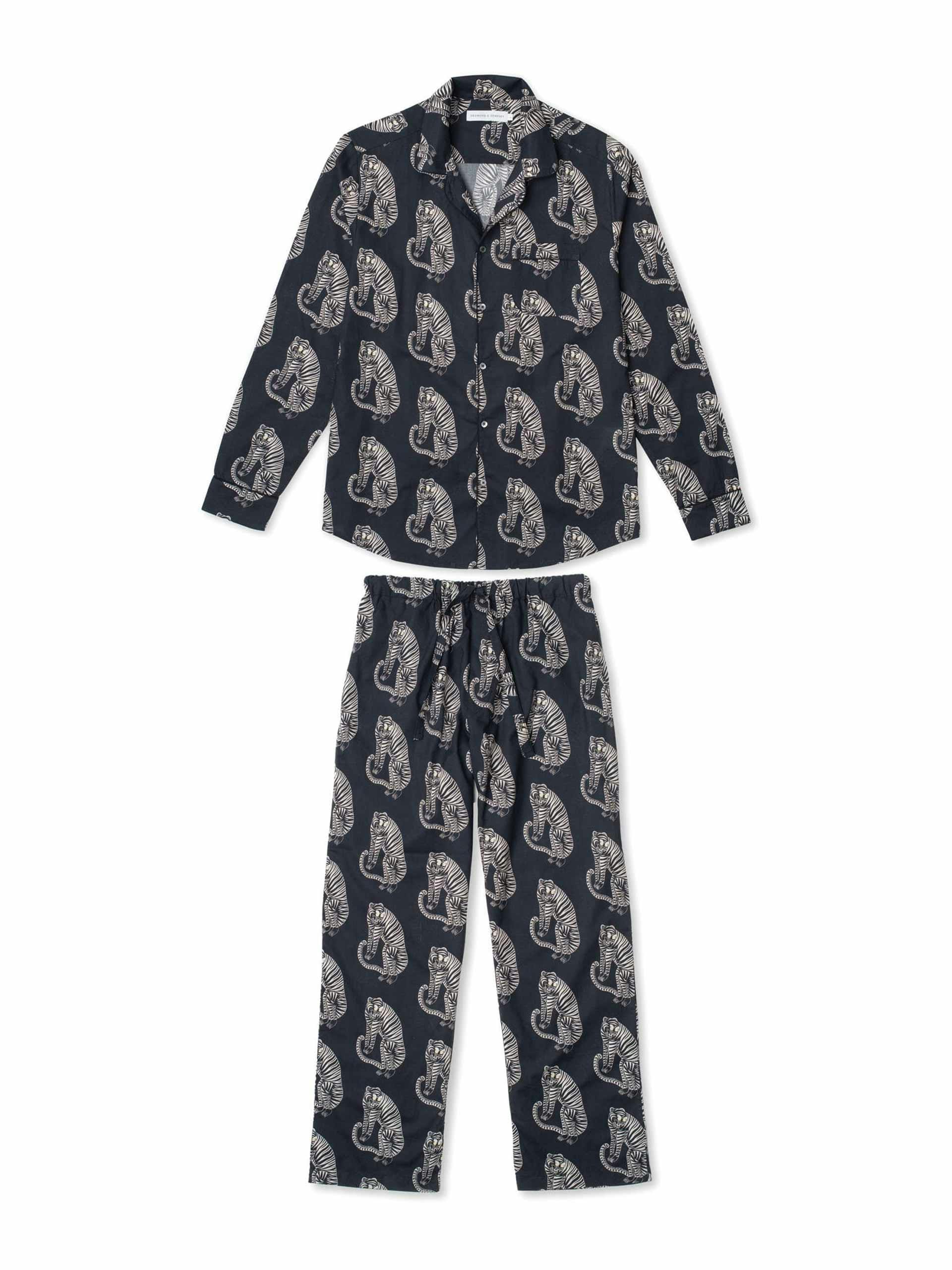Men’s Sansindo tiger print long pyjama set