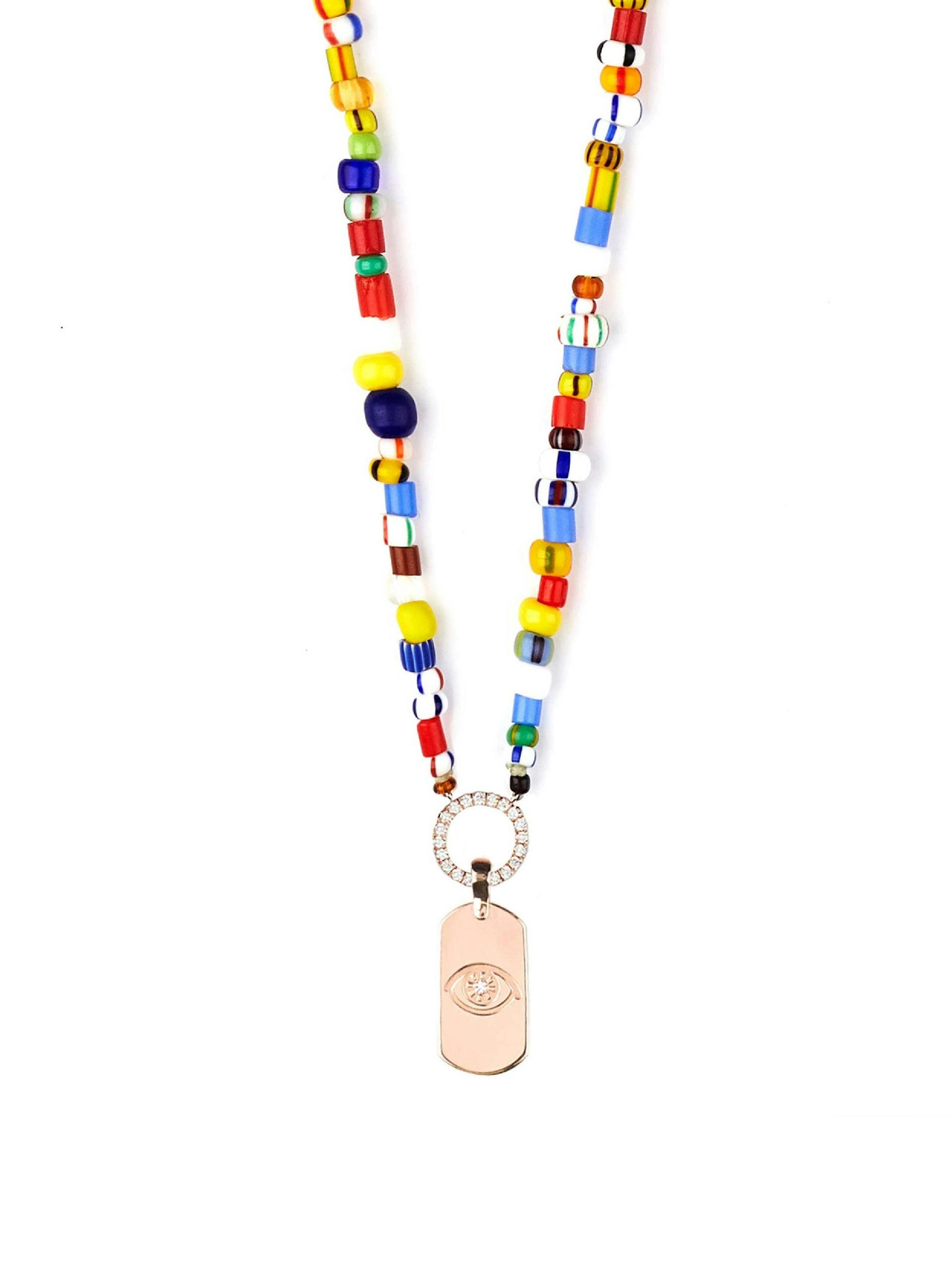 Multicolour beaded necklace