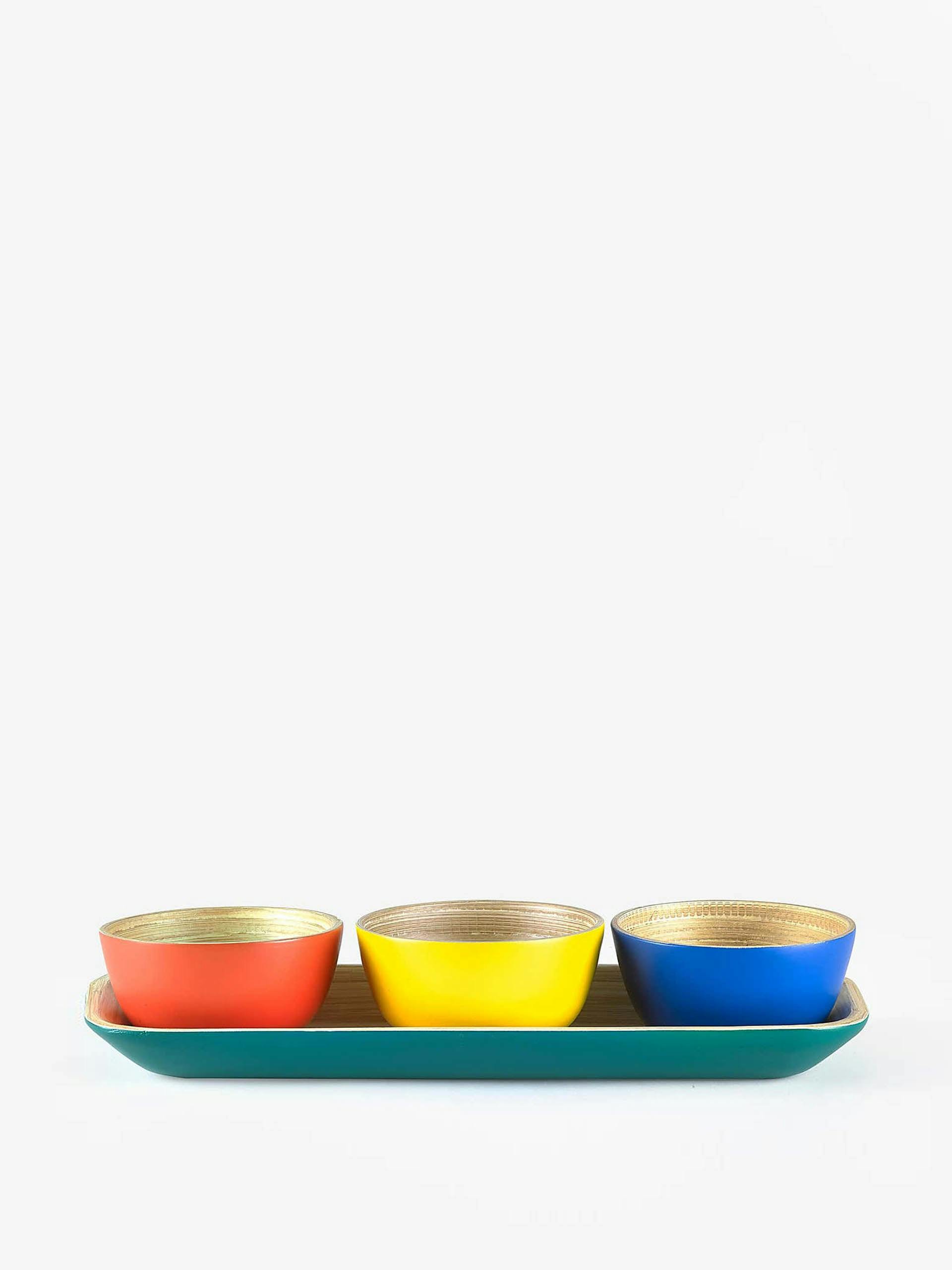 Multicoloured dipping bowls (set of 4)