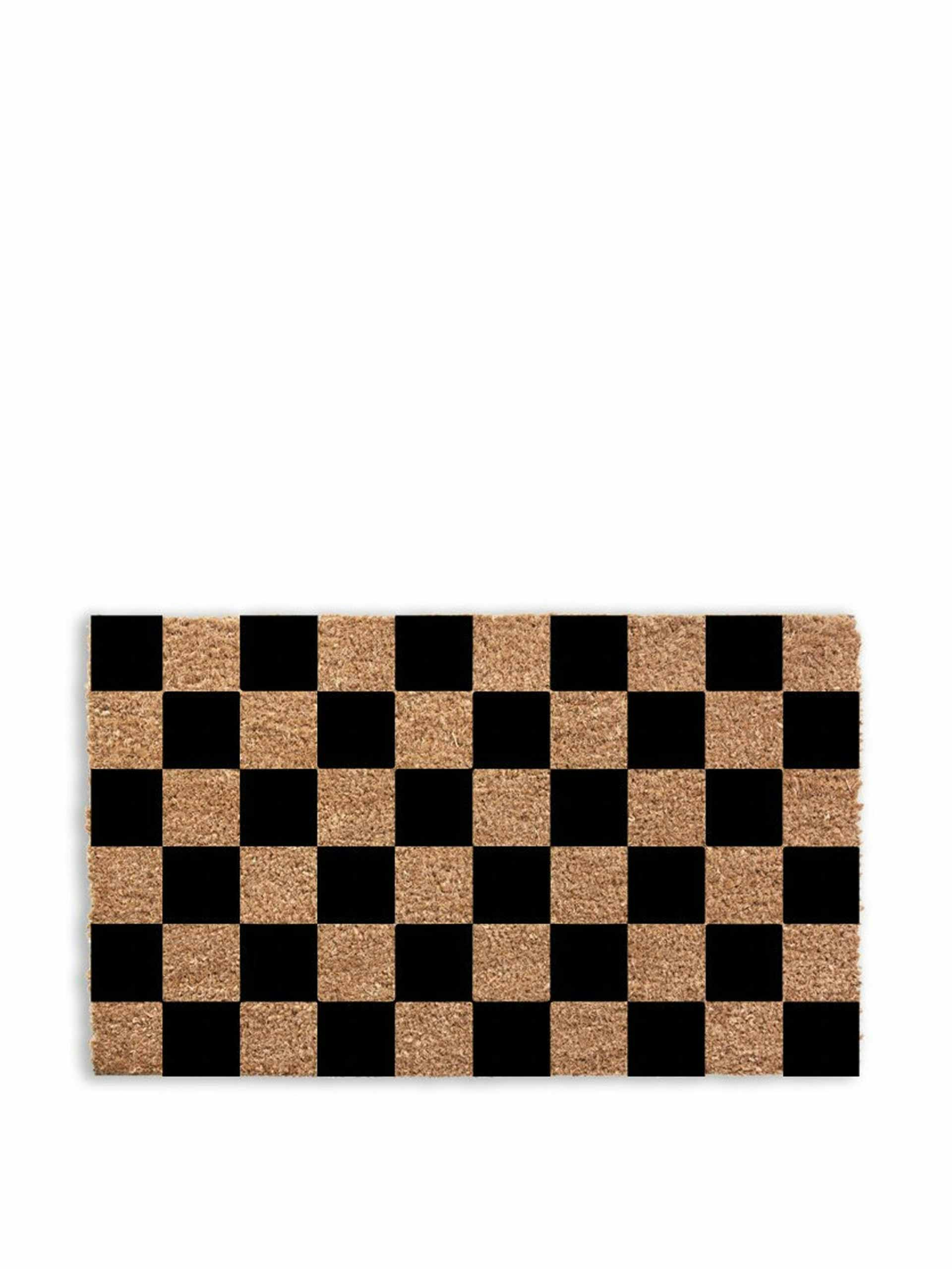 Checkered pattern doormat