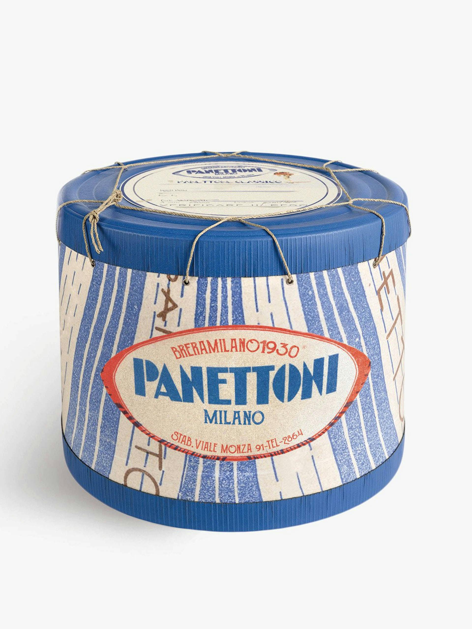Traditional panettone cake hat box