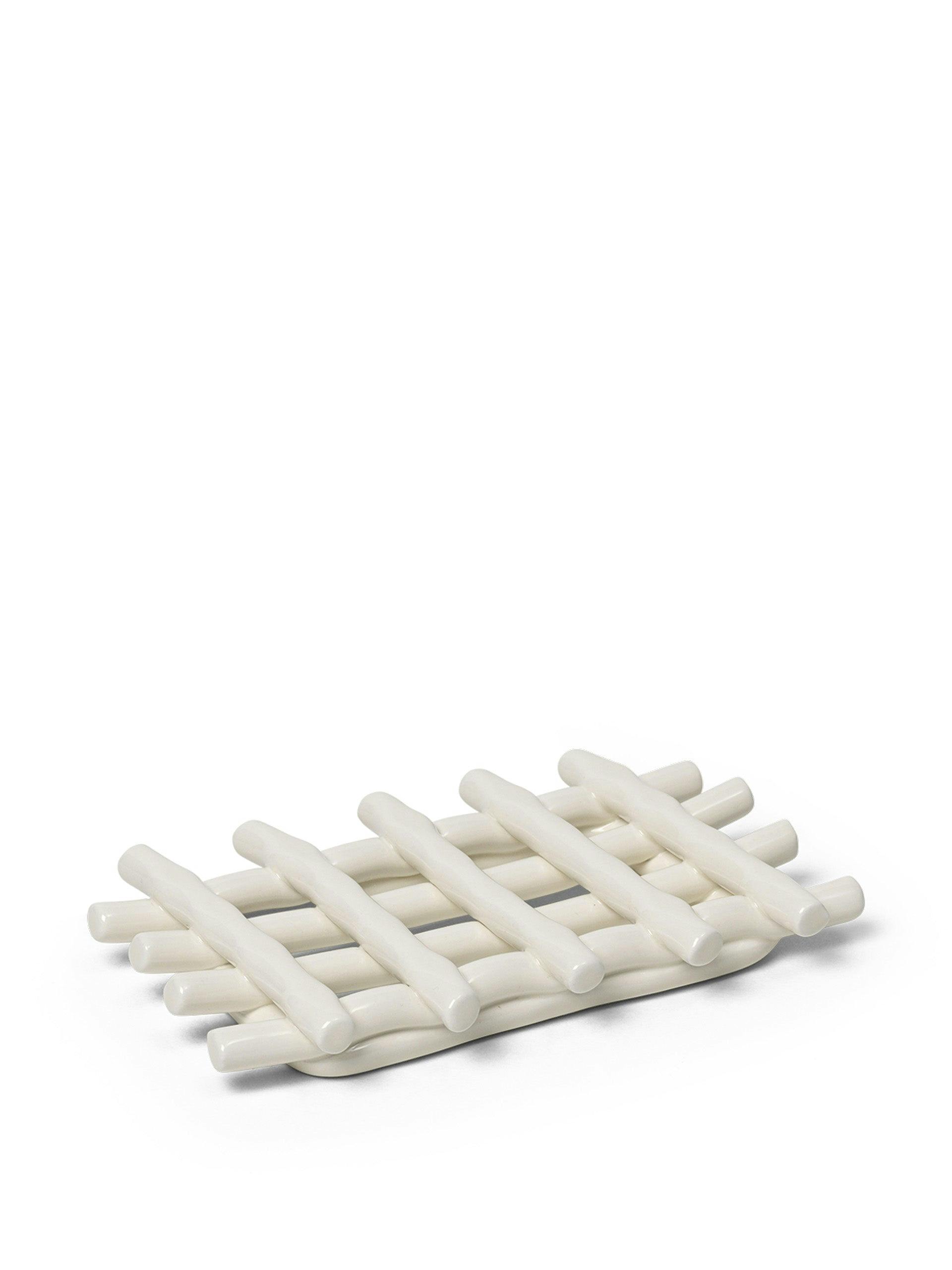 Ceramic white soap tray