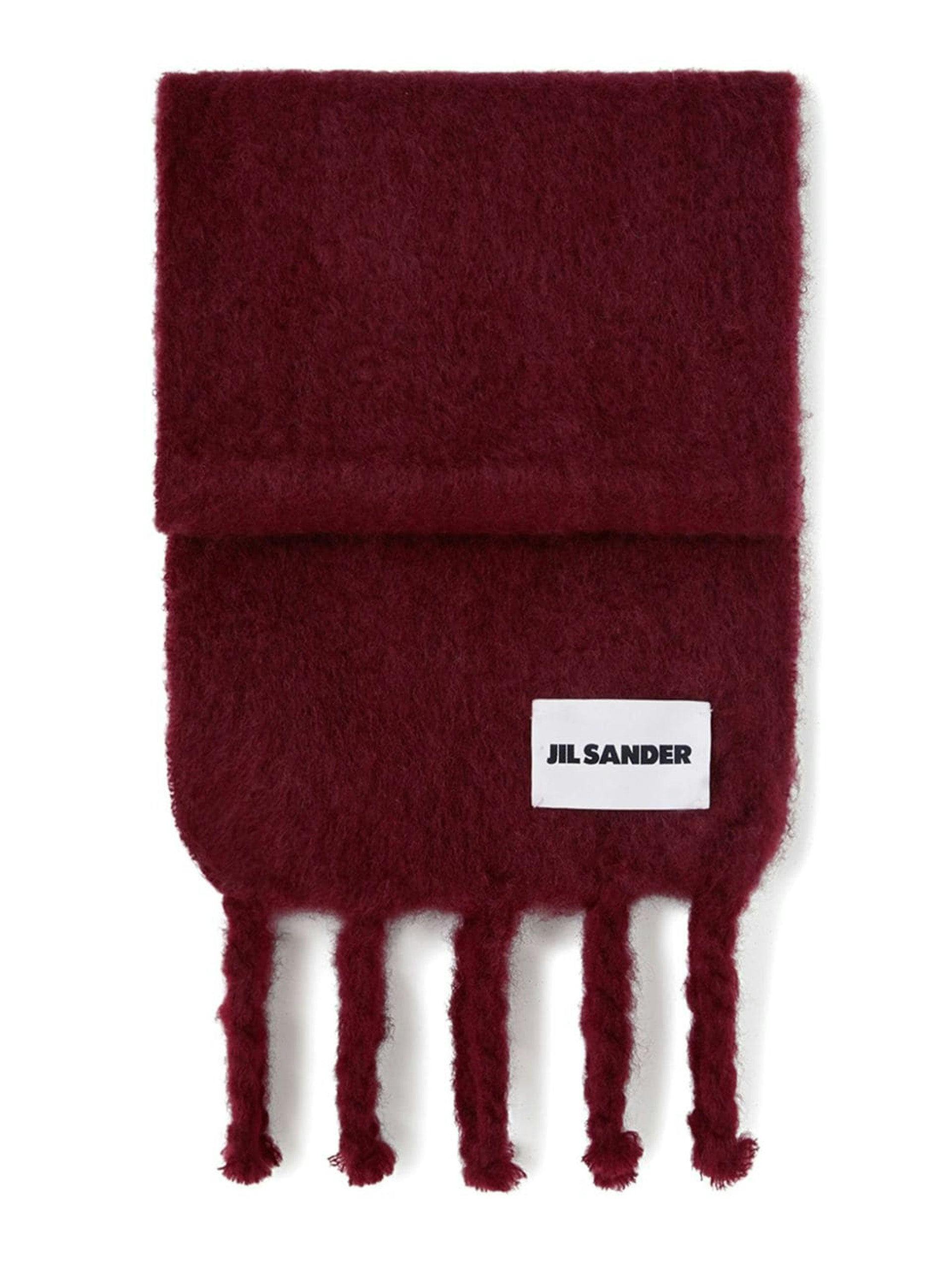 Logo-appliqué brushed scarf