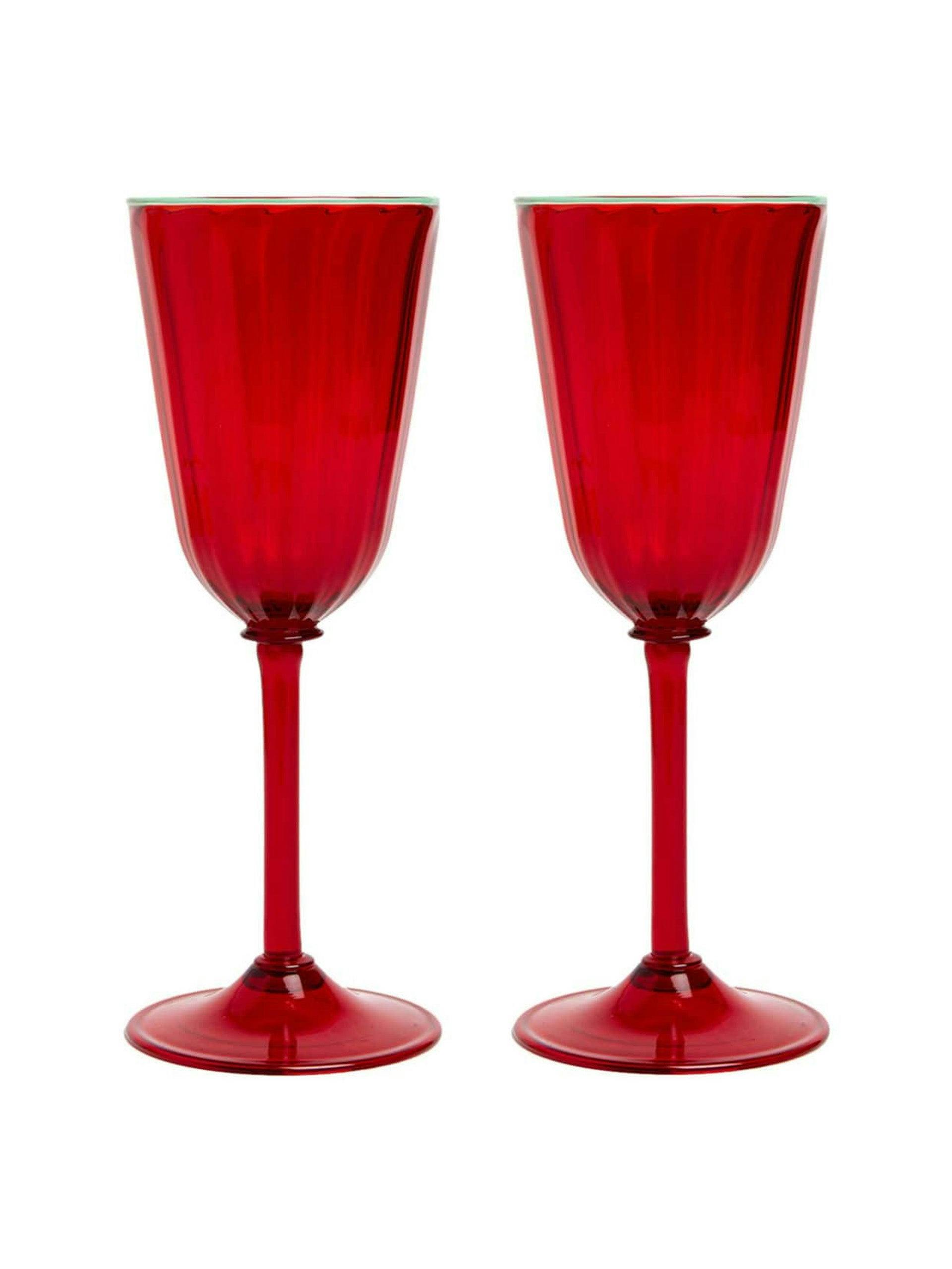 Rainbow wine glasses (set of 2)