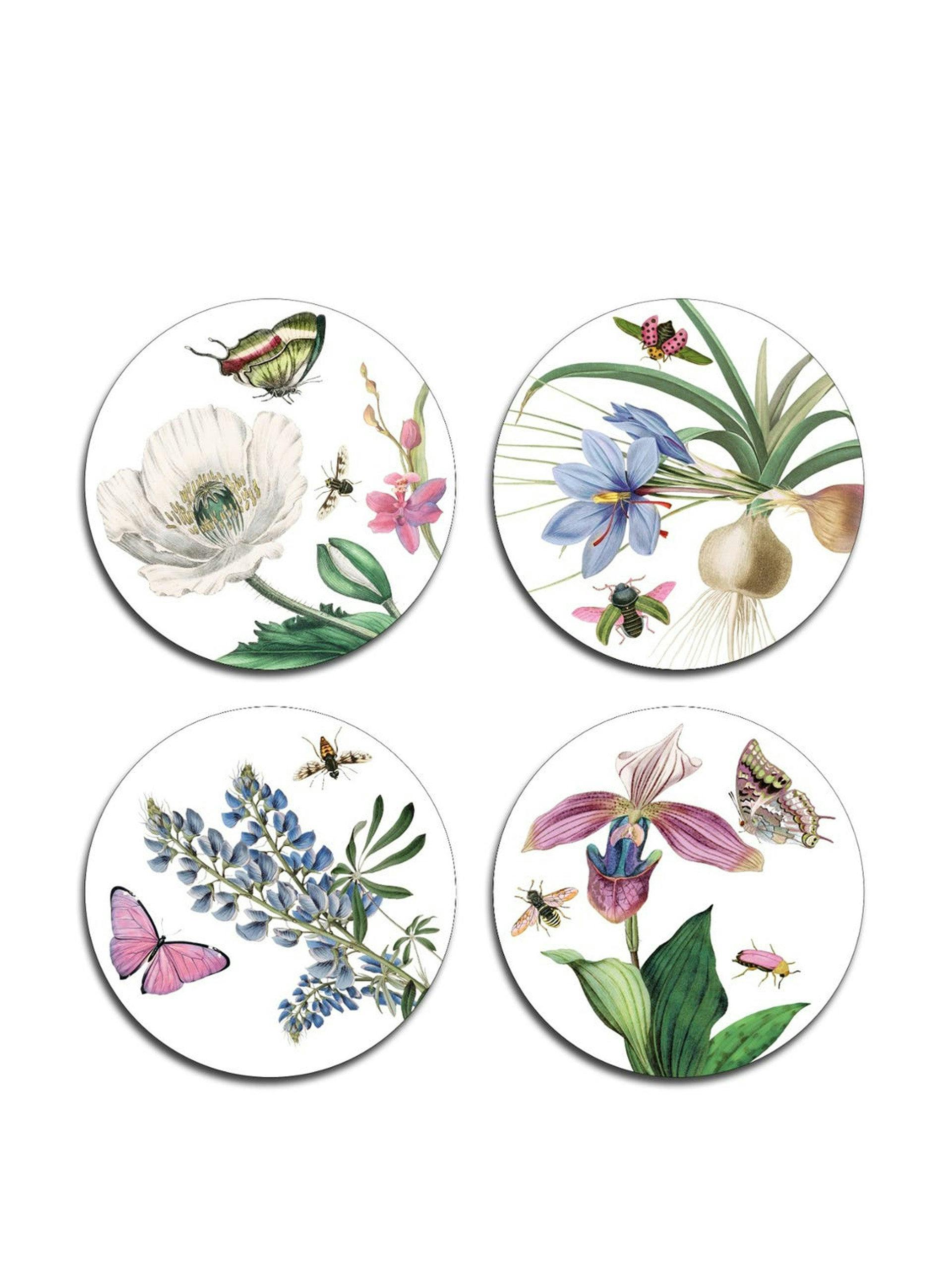 Club matters country garden coasters (set of 4)