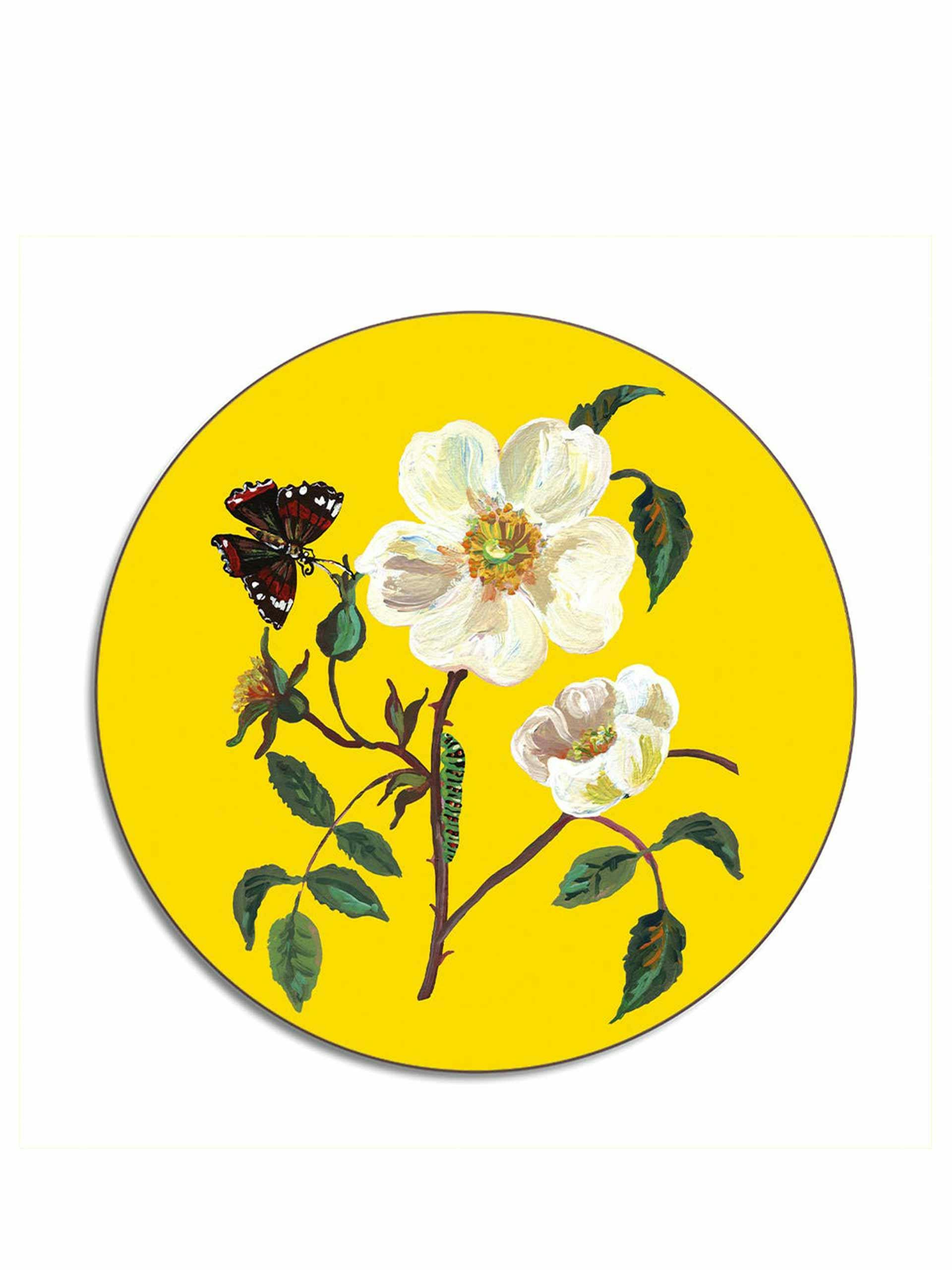 Yellow round placemat