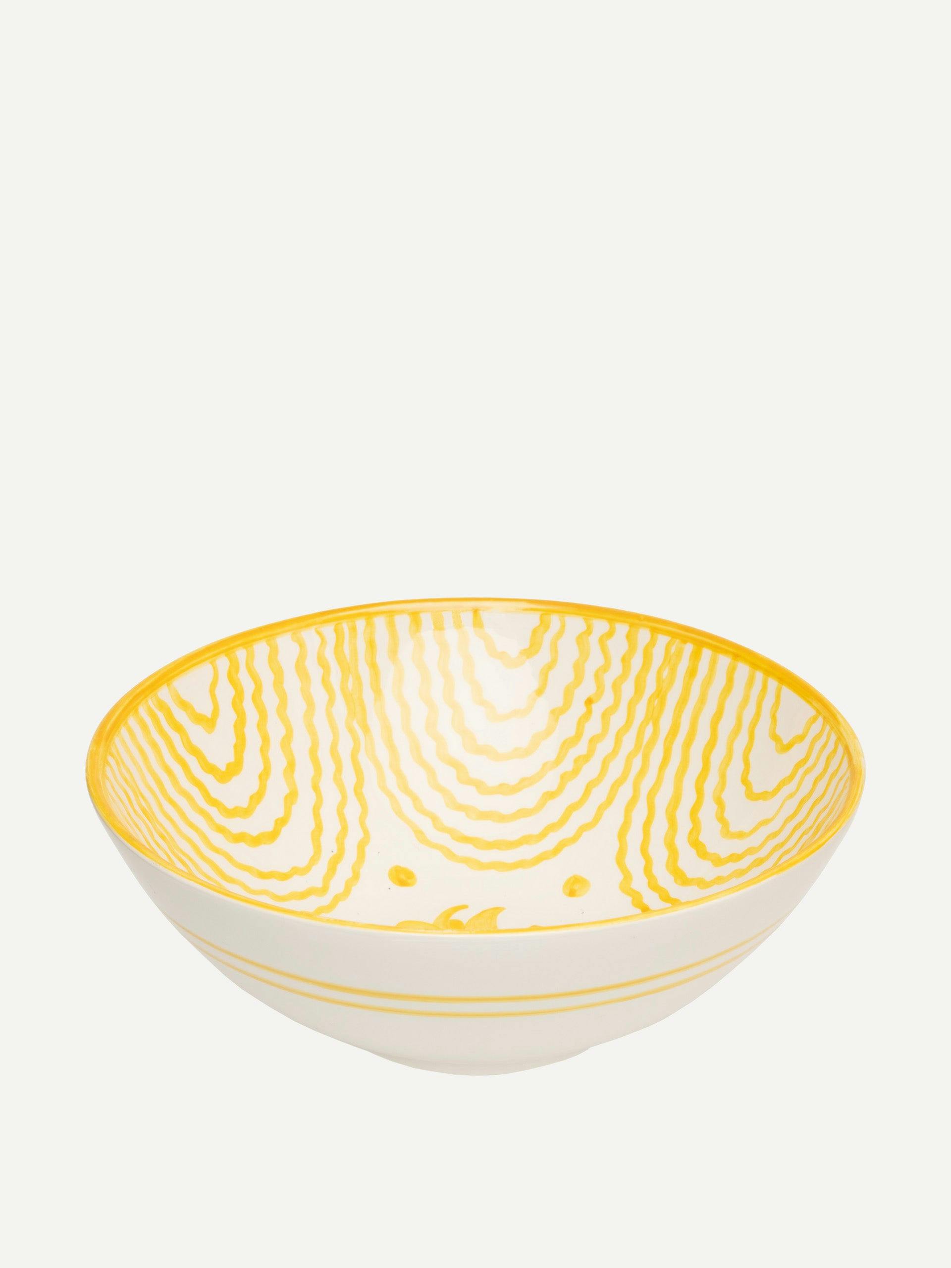 Large yellow serving bowl