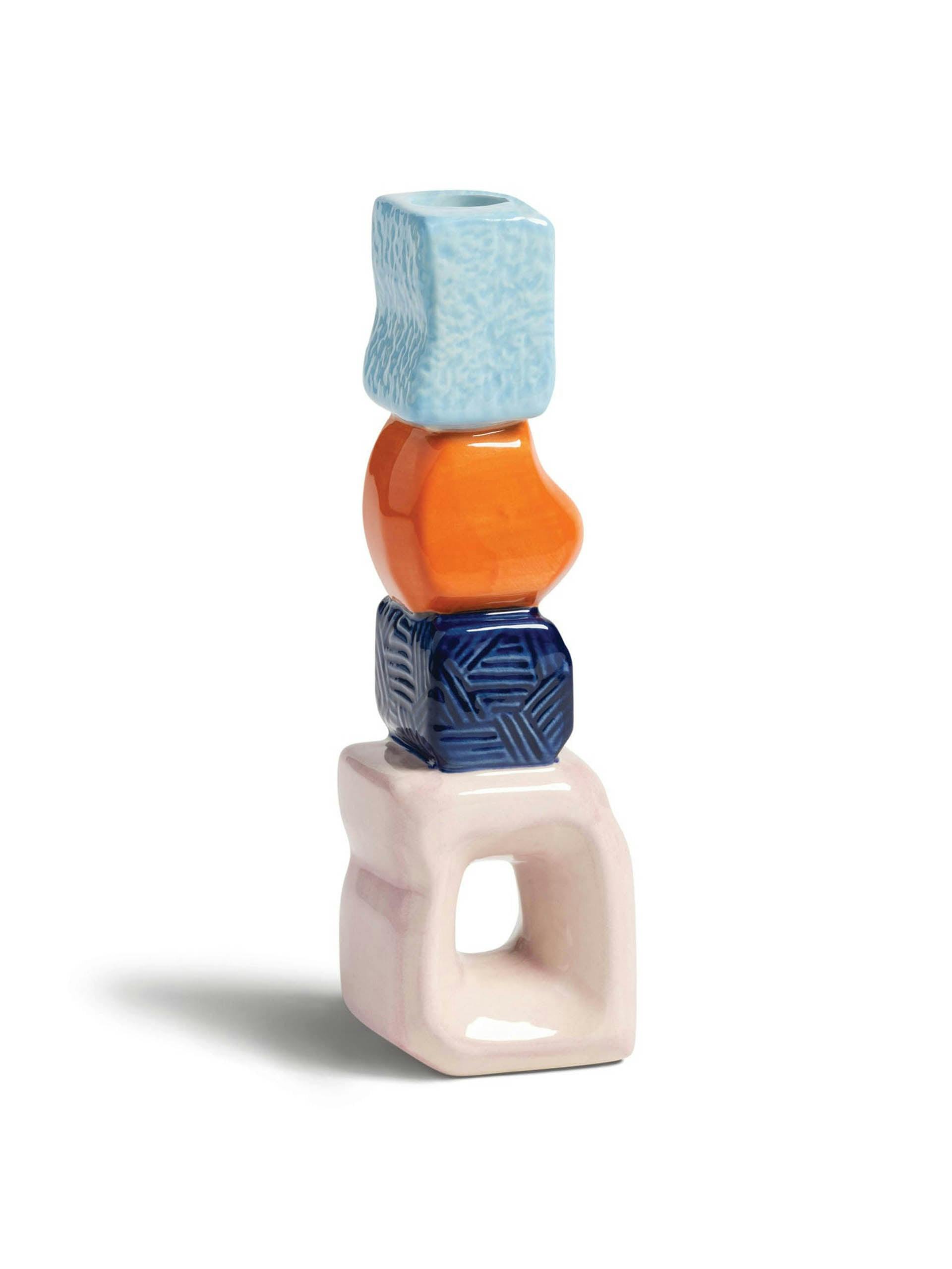 Multicoloured medium crafty candle holder