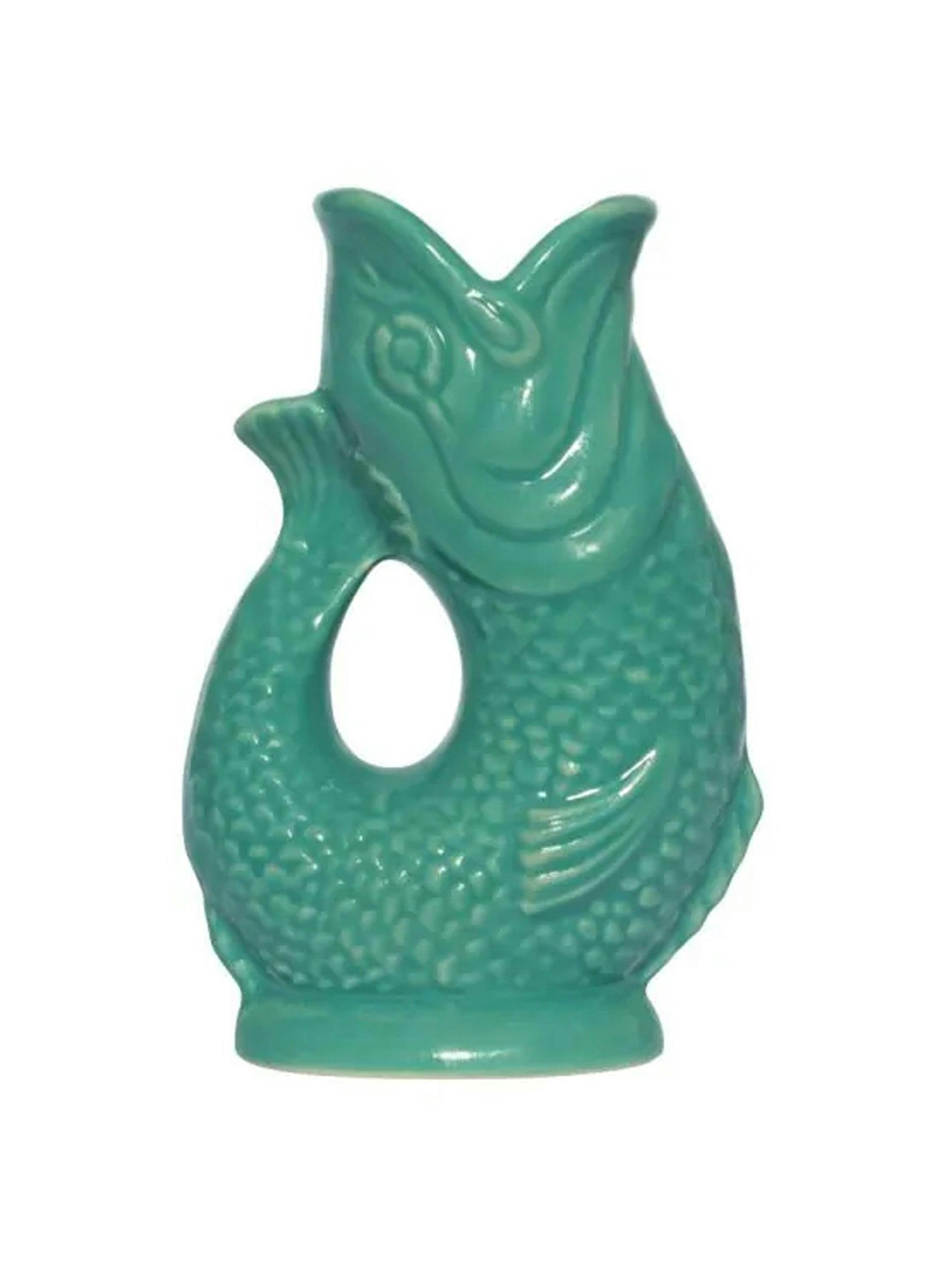 Mini sea green gluggle jug