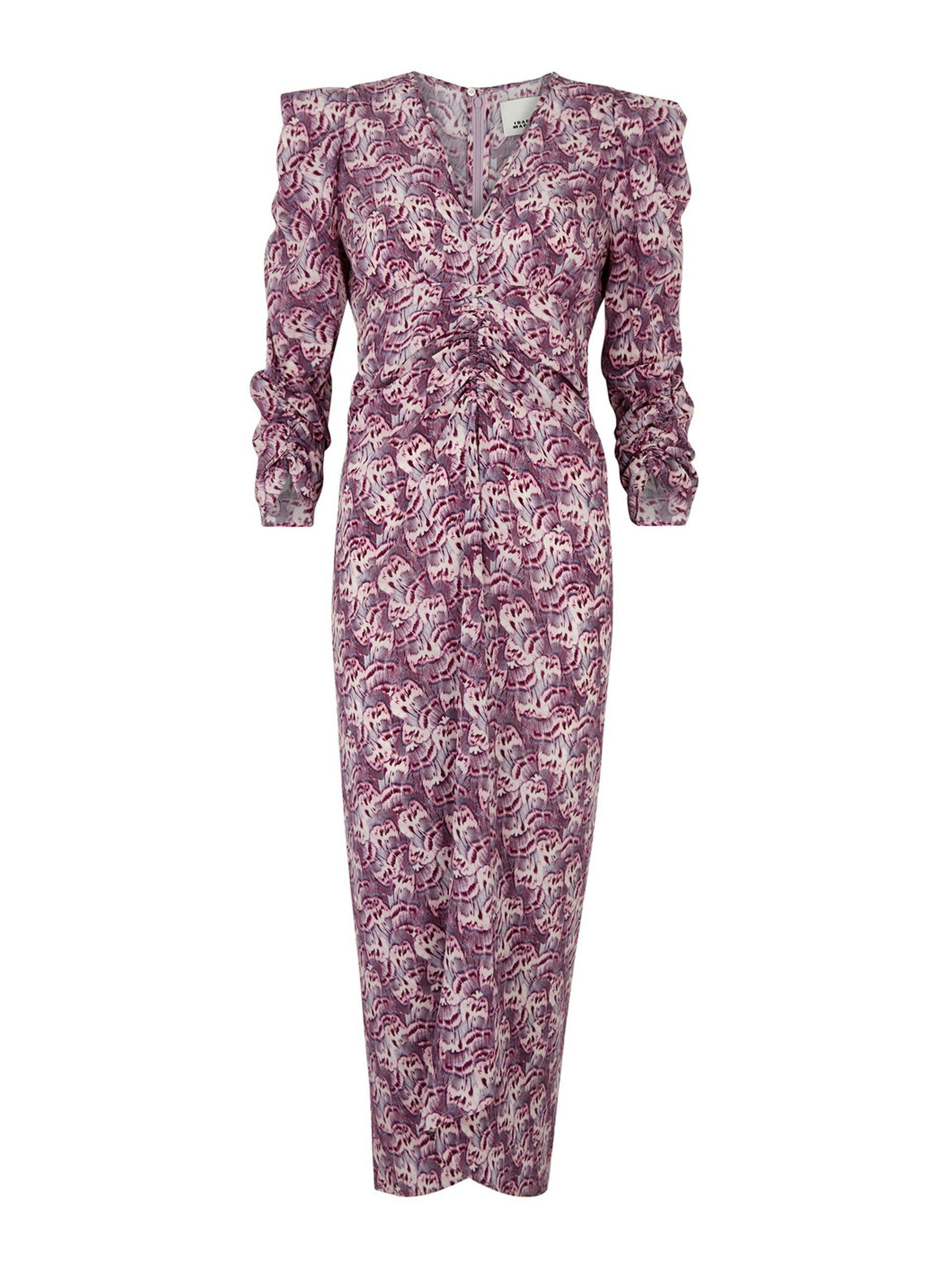 Albini printed stretch-silk midi dress