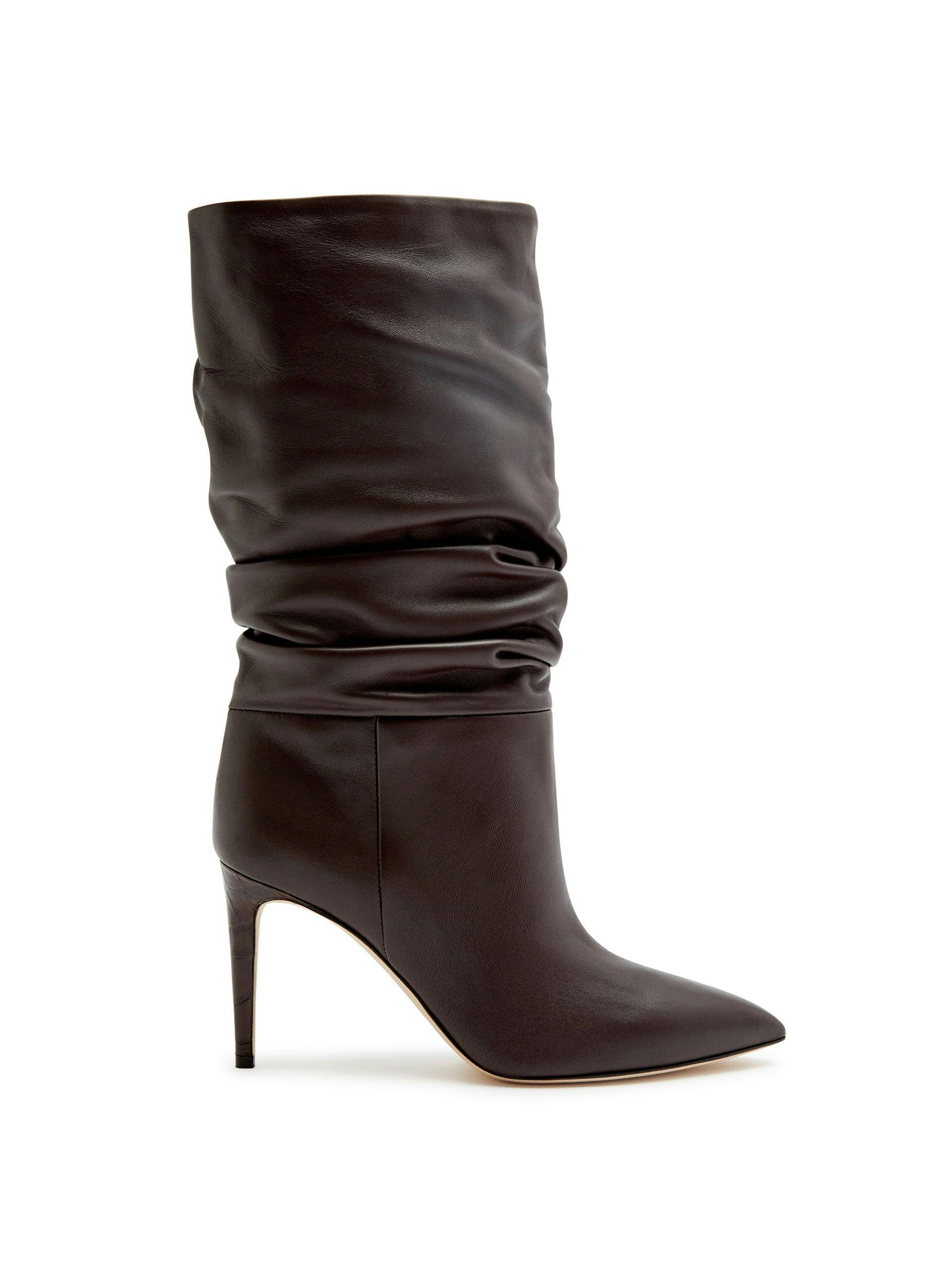 Slouchy 85 leather mid-calf boots
