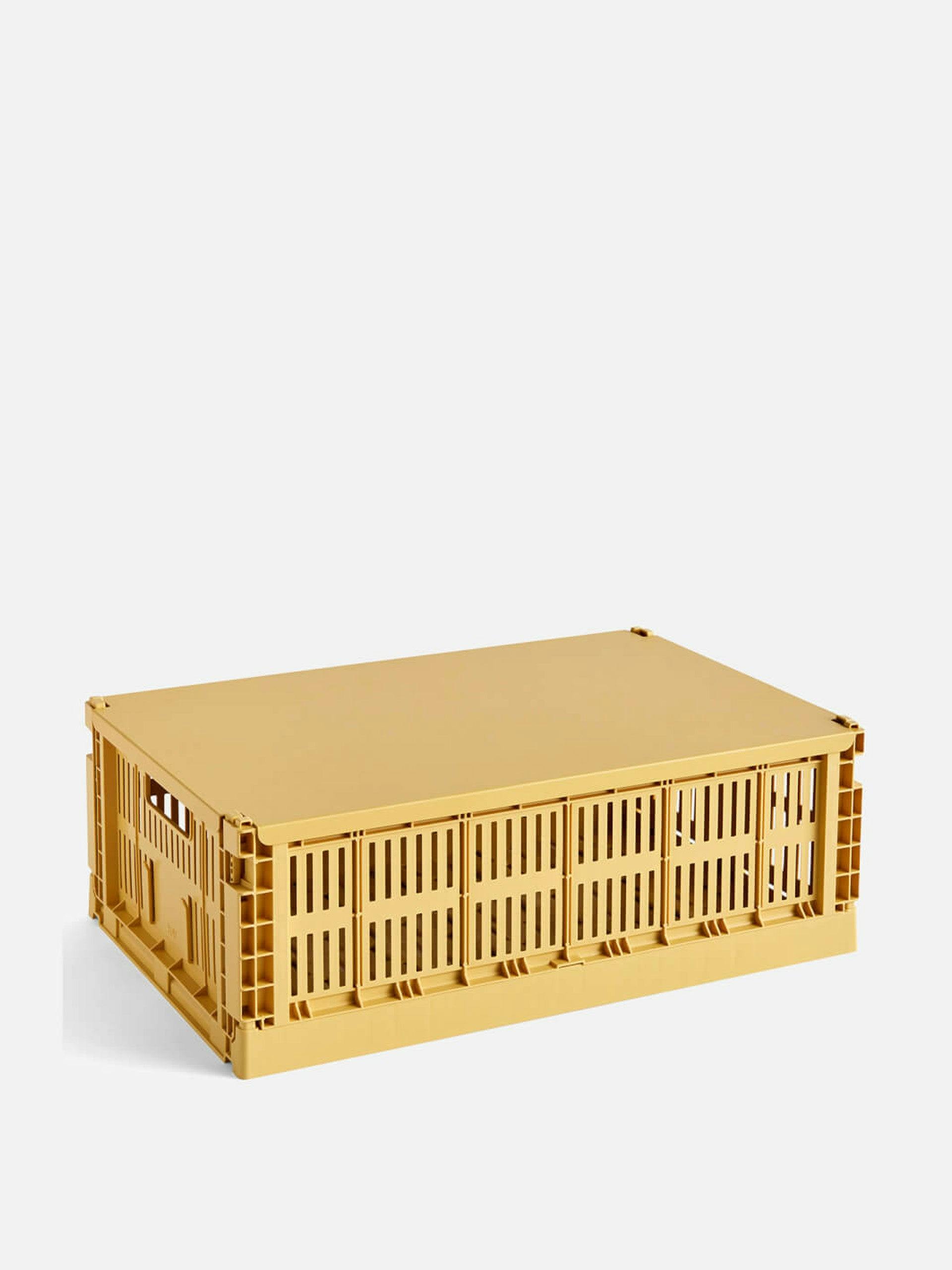 Golden yellow crate
