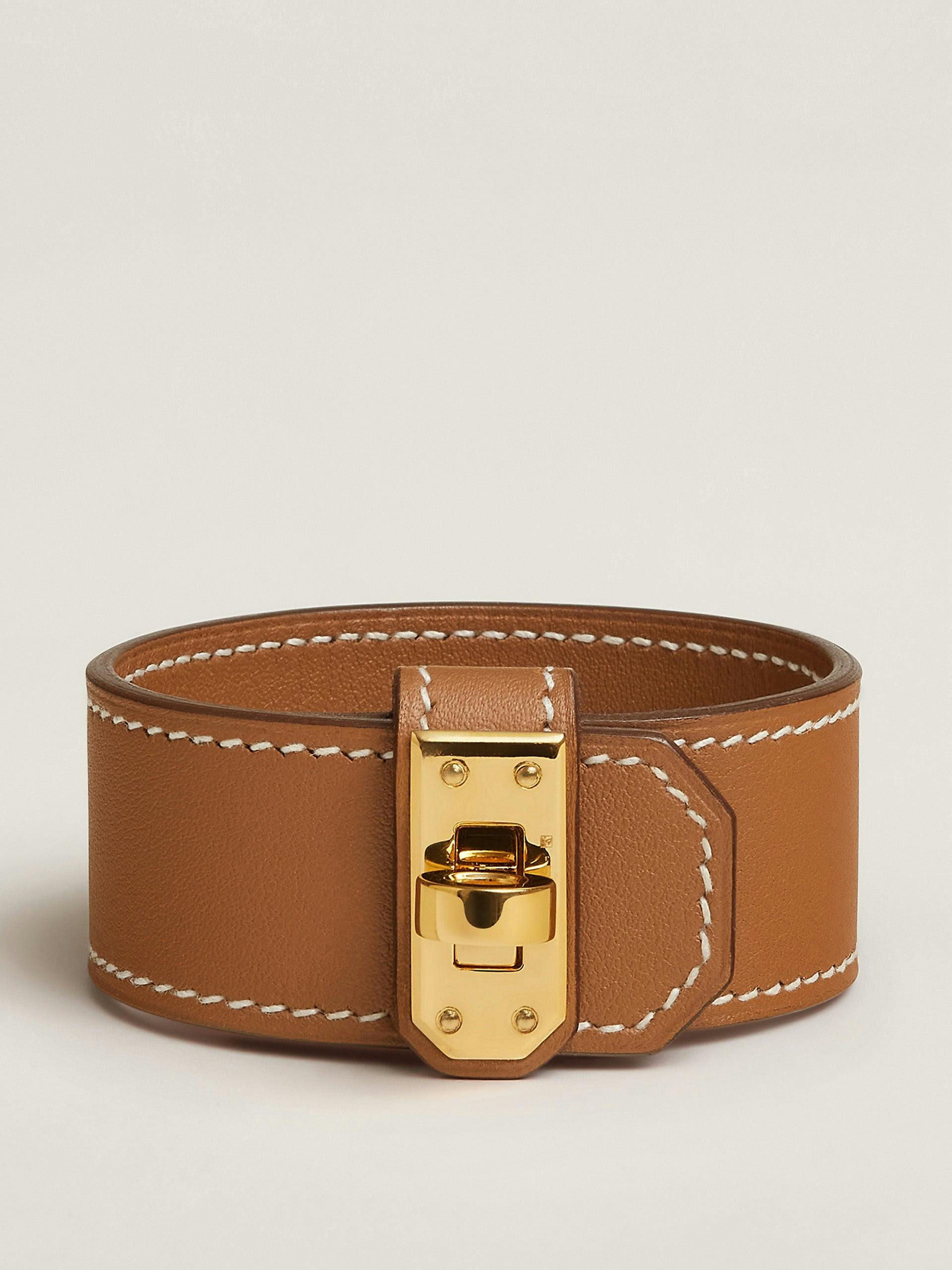 Brown leather twist bracelet