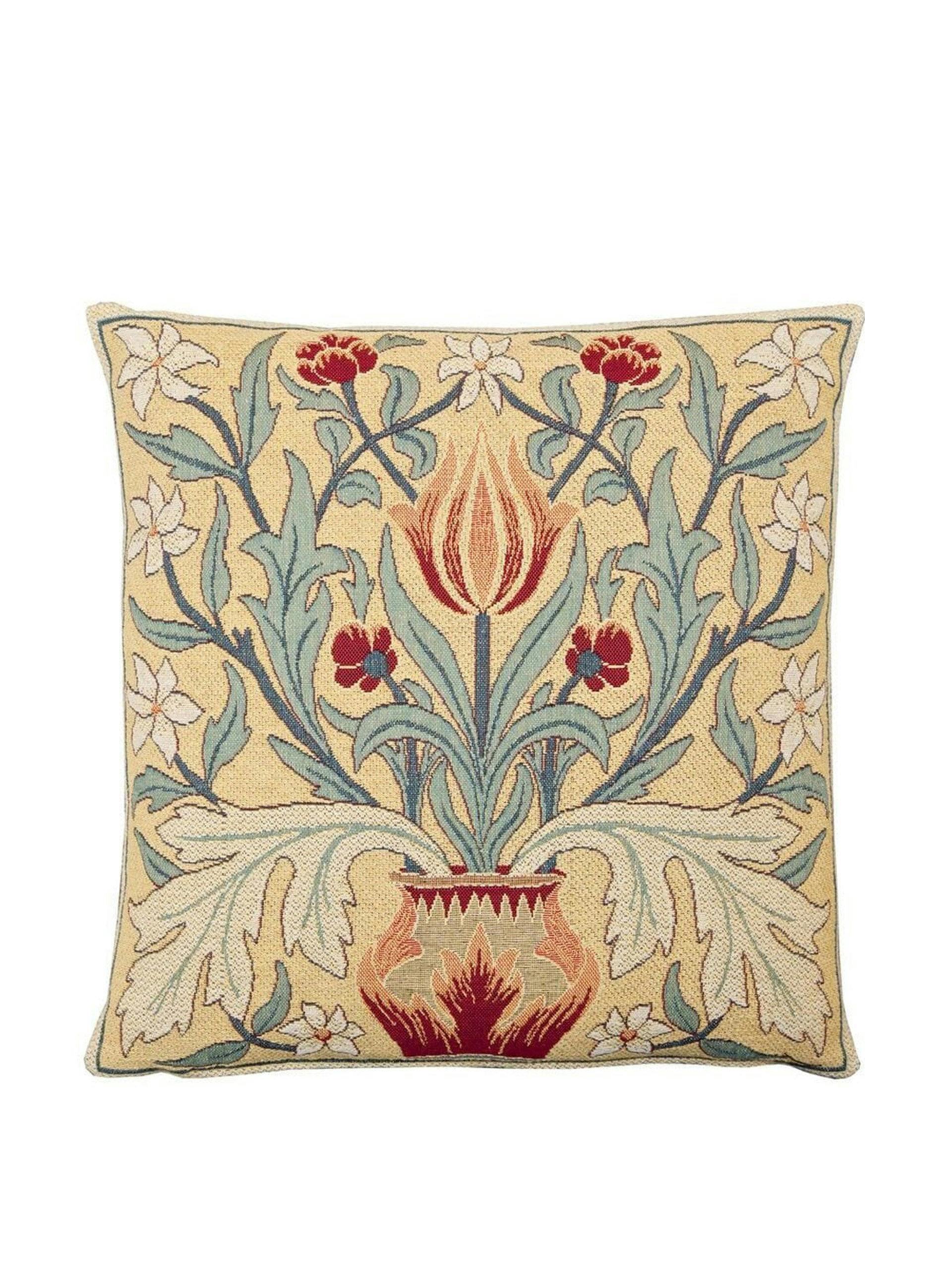 Morris tulip tapestry cushion
