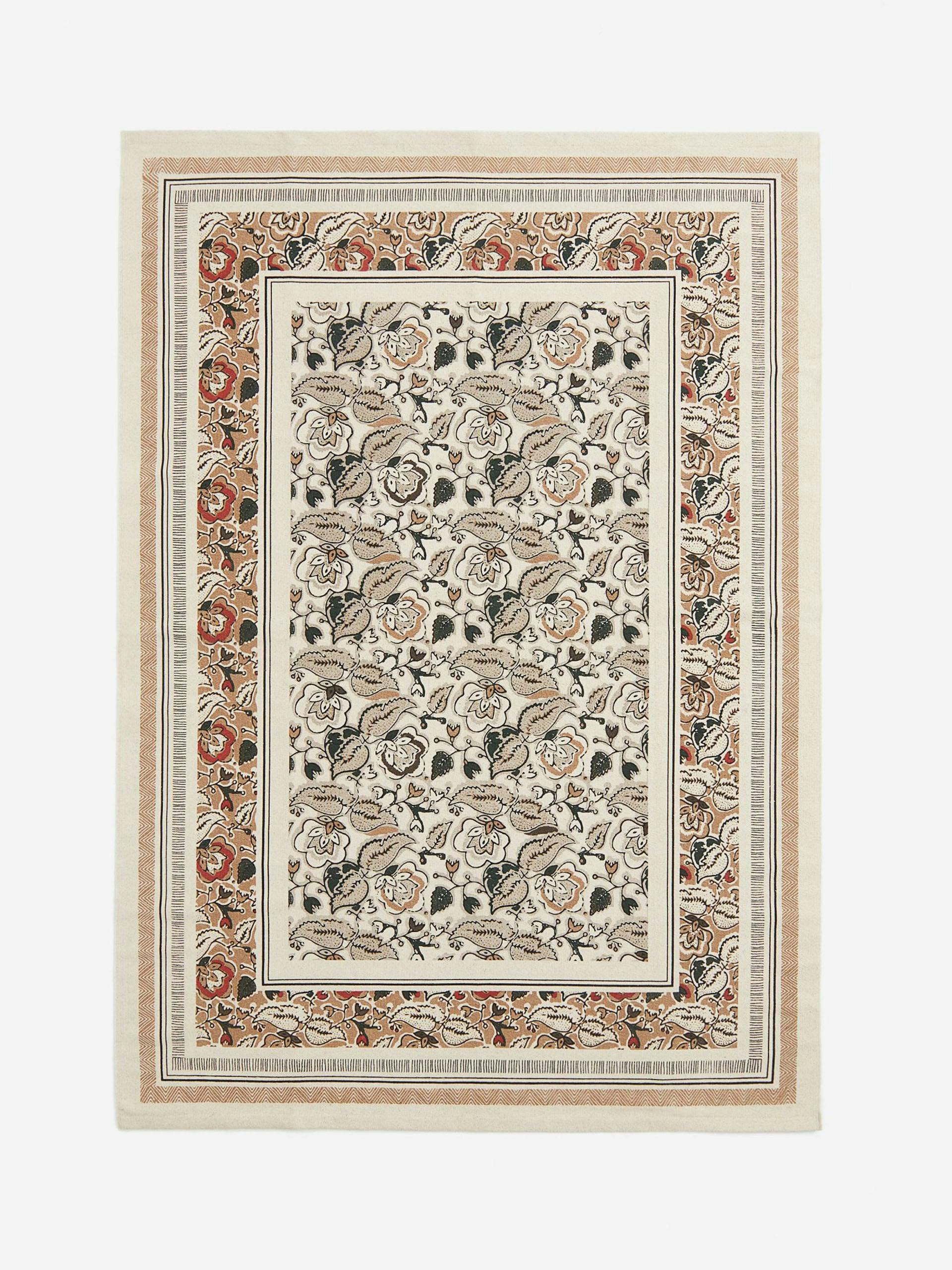 Patterned cotton rug
