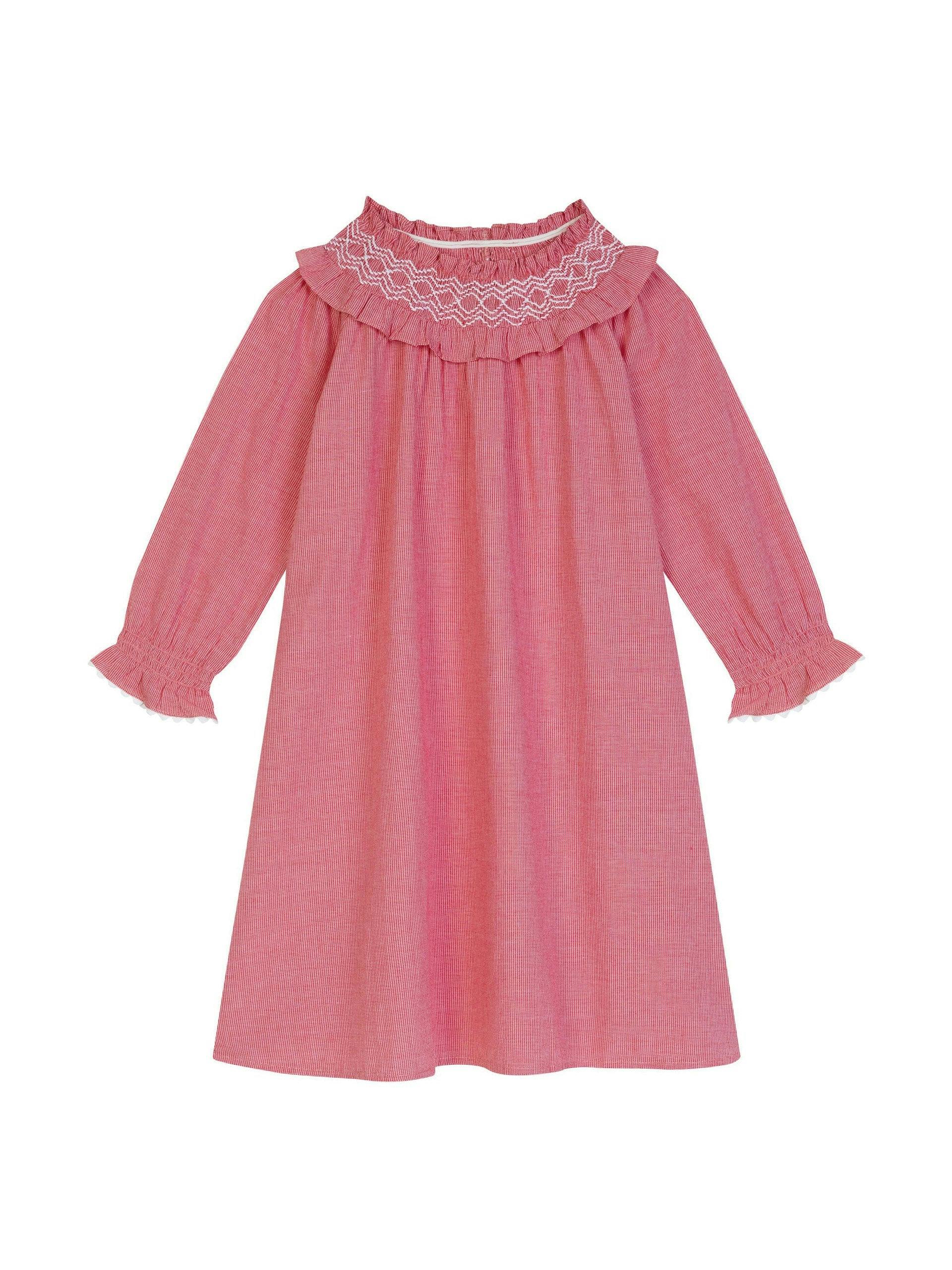 Pink micro gingham dress