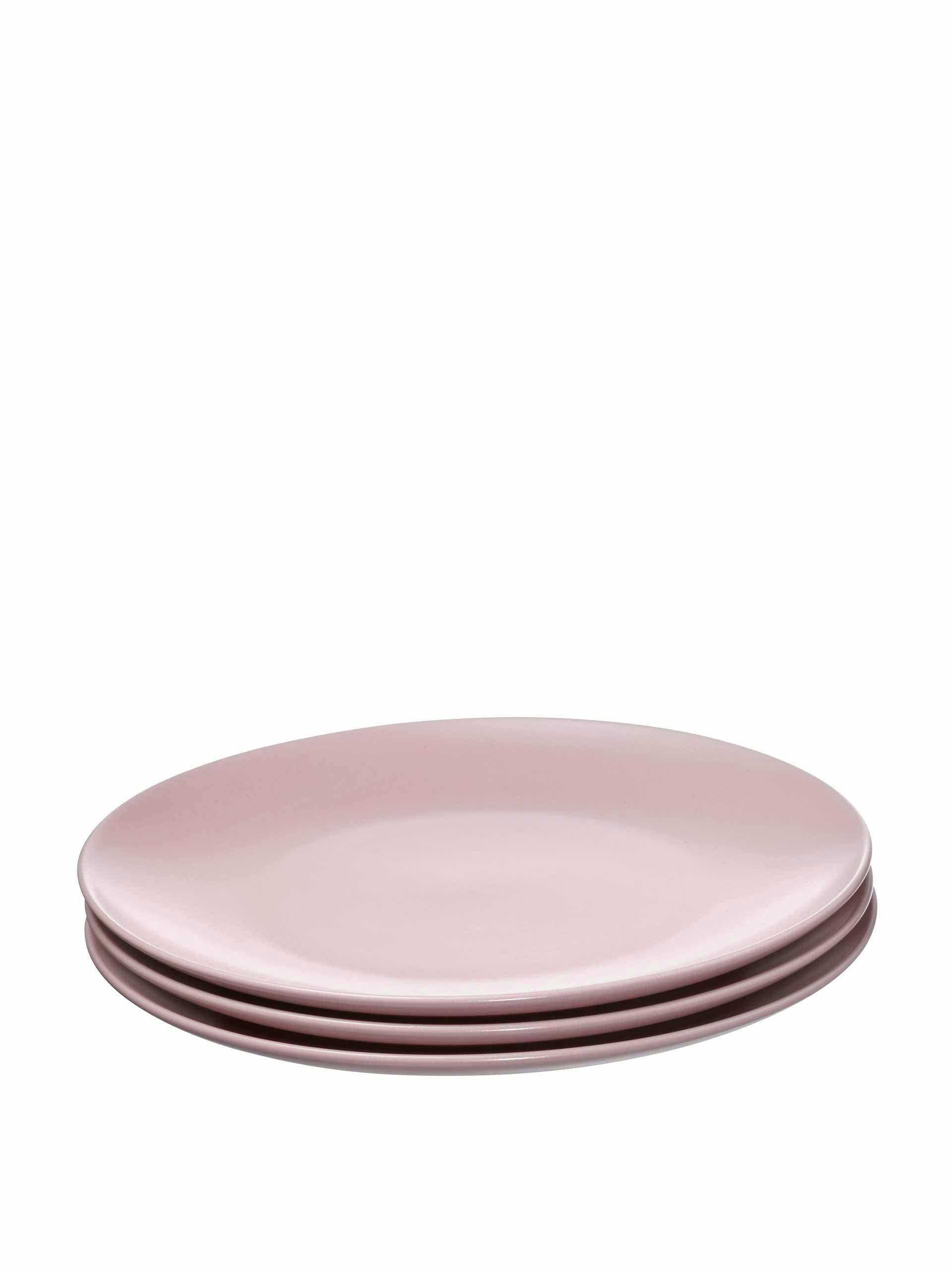 Pink stoneware plate (set of 4)