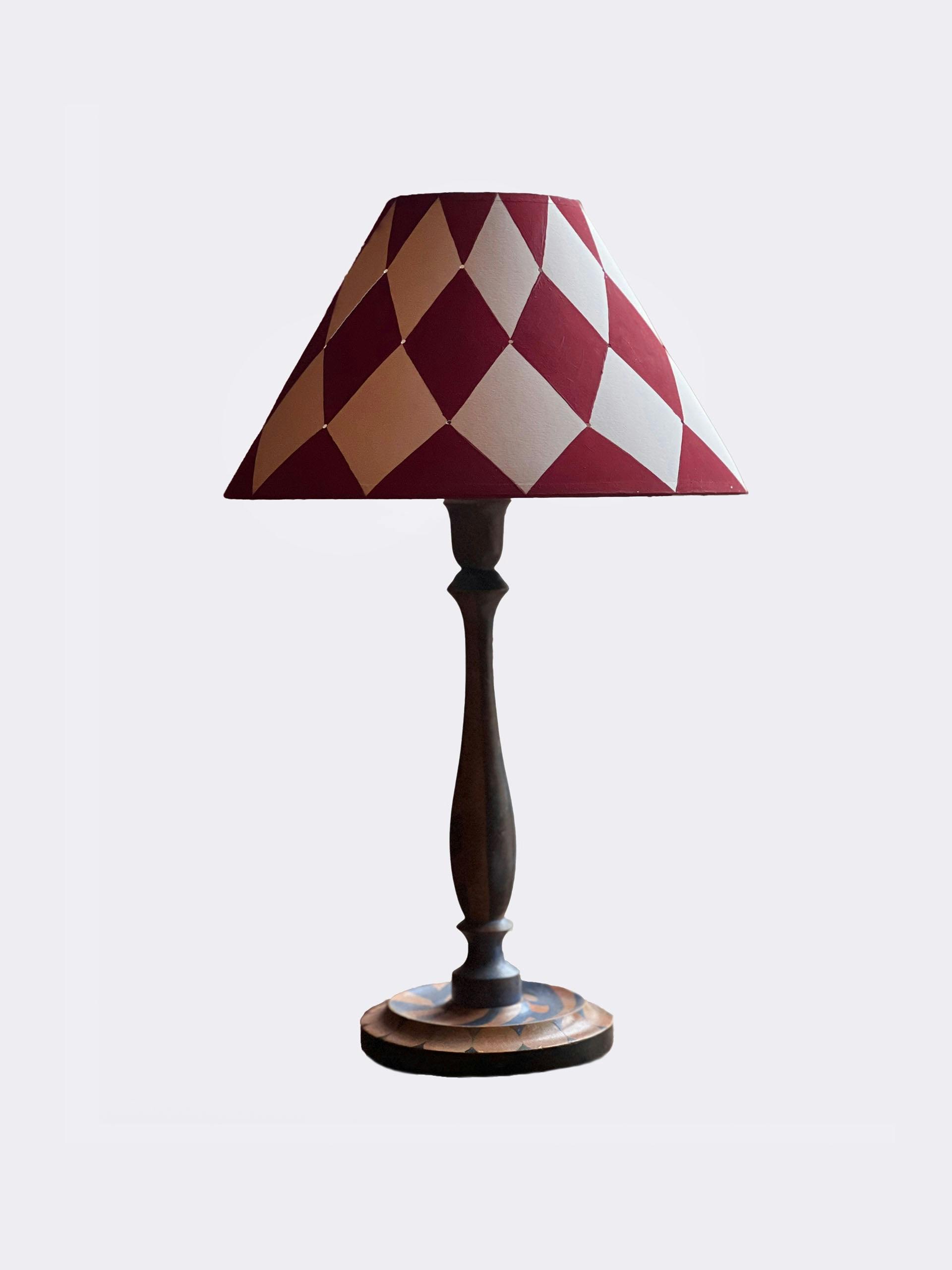 Rouge Carmin Diamonds and Holes coolie lampshade