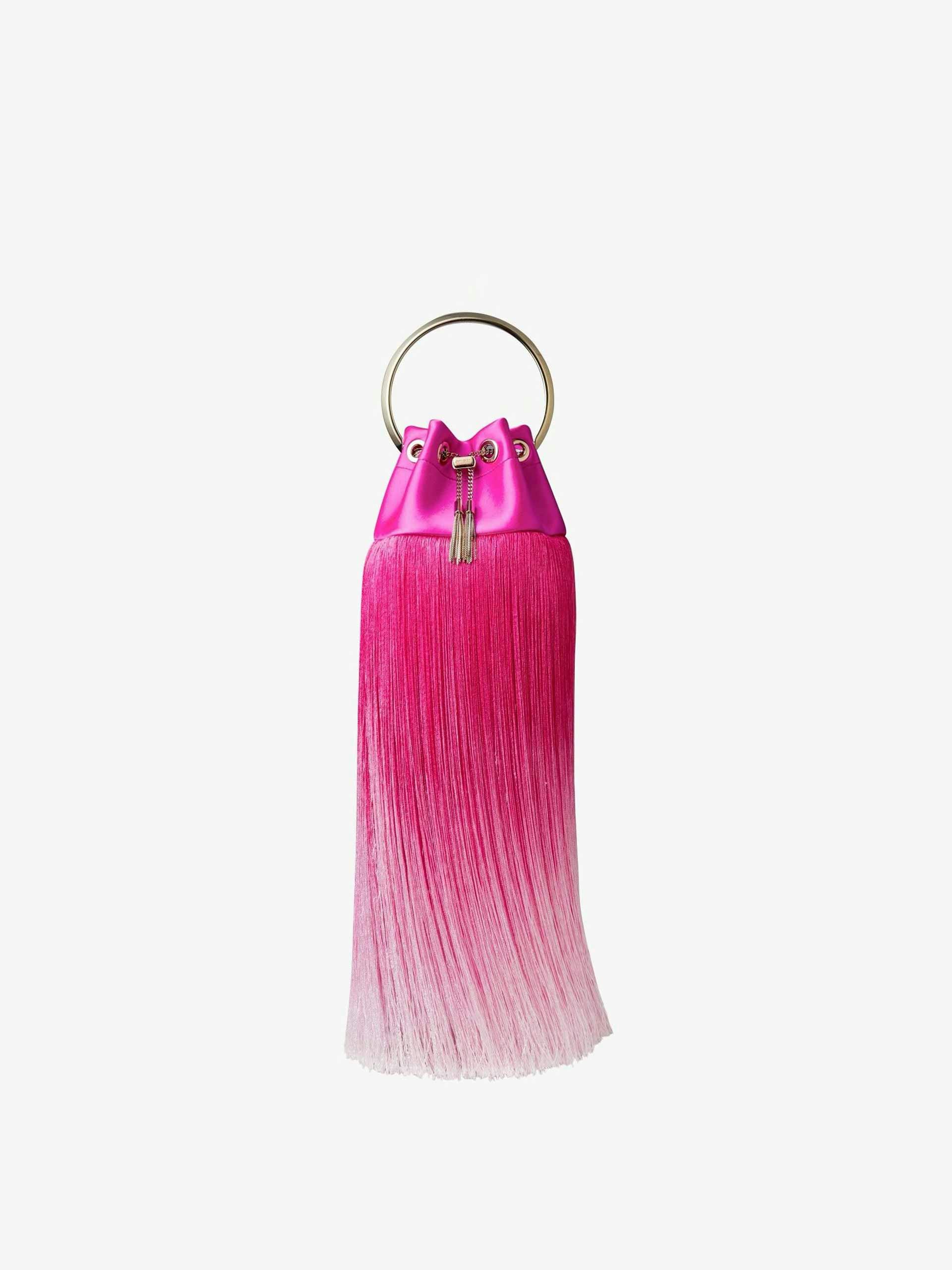 Pink fringed bag
