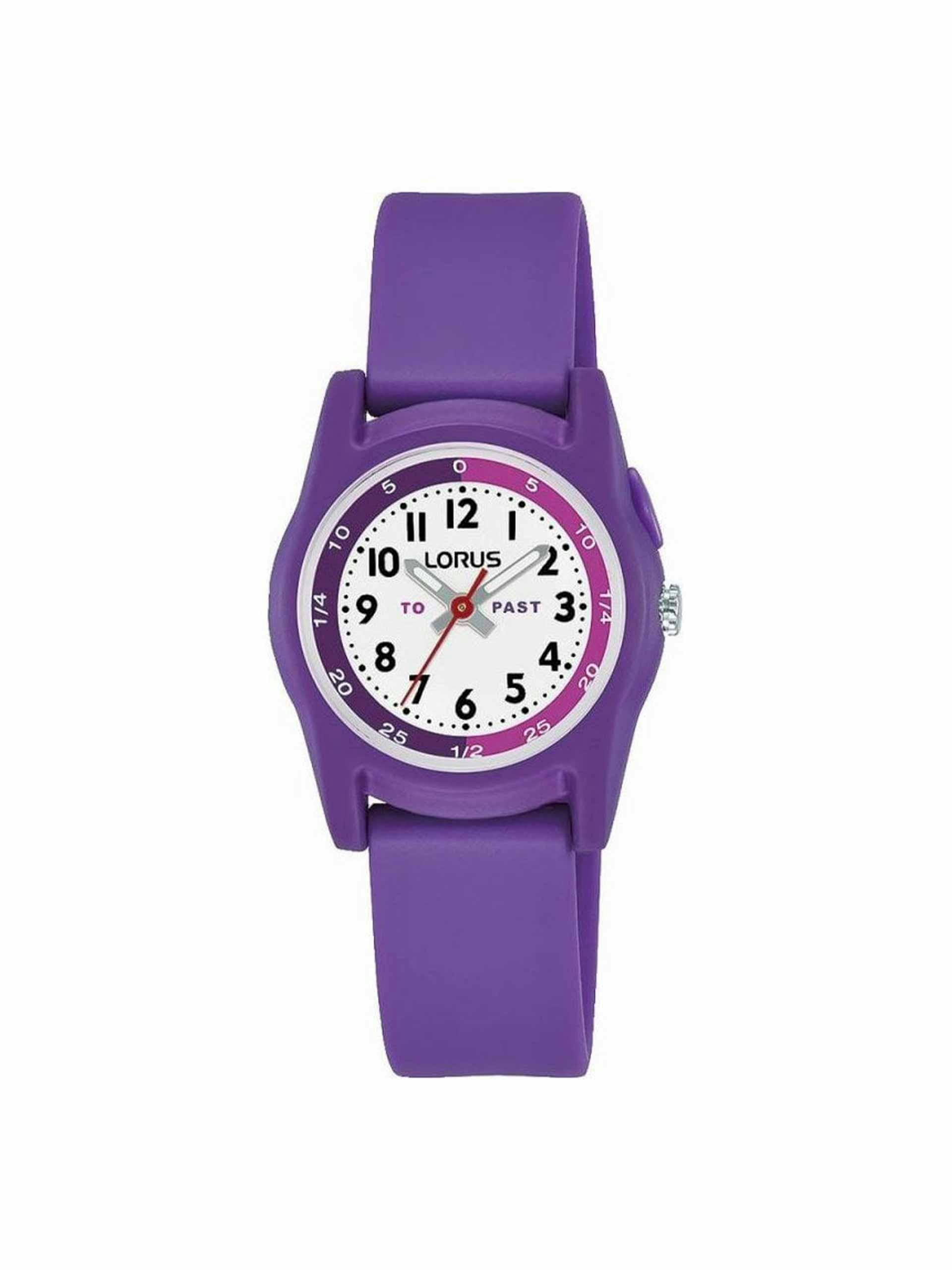 Purple silicone strap watch