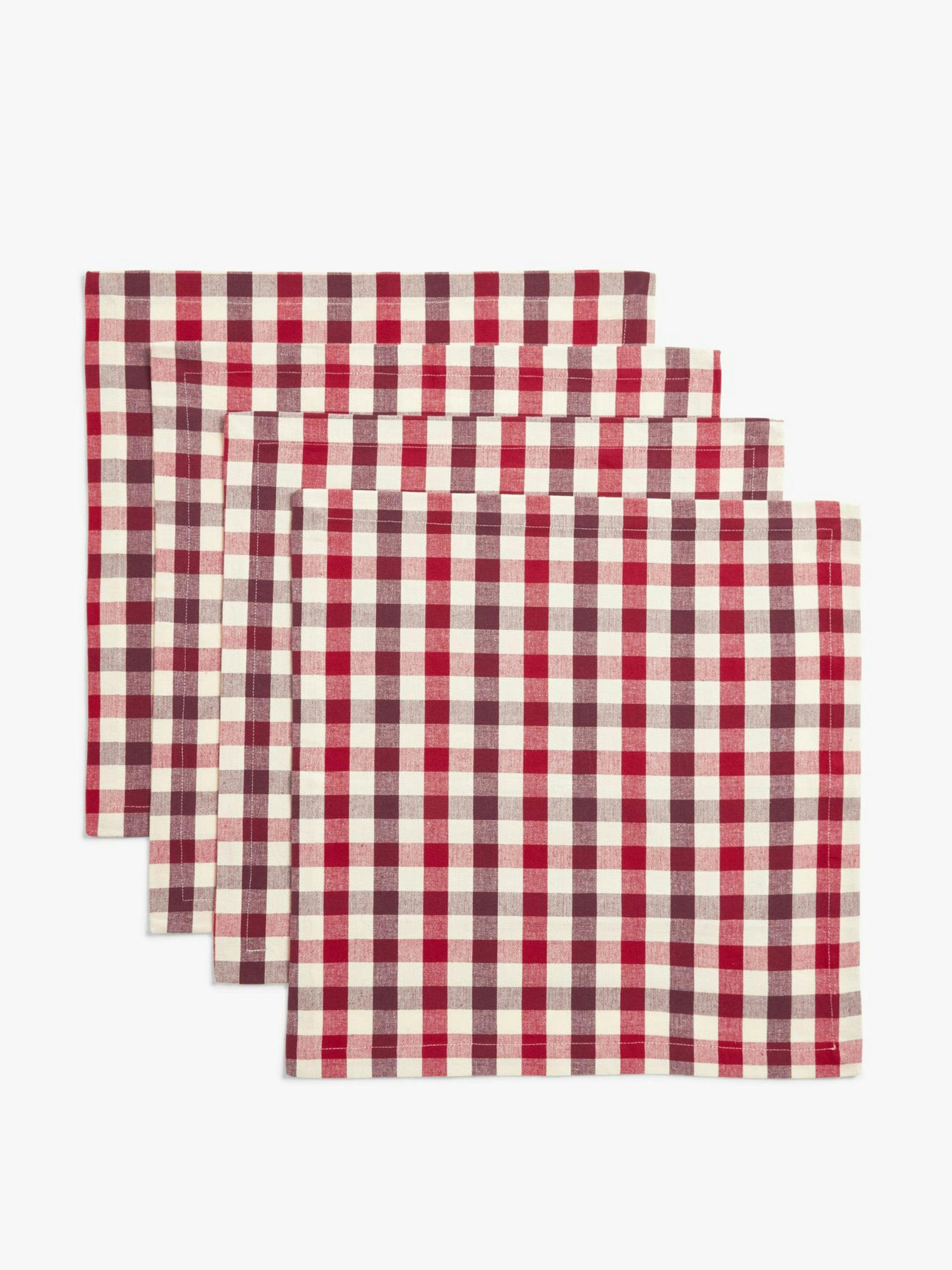 Gingham cotton napkins (set of 4)