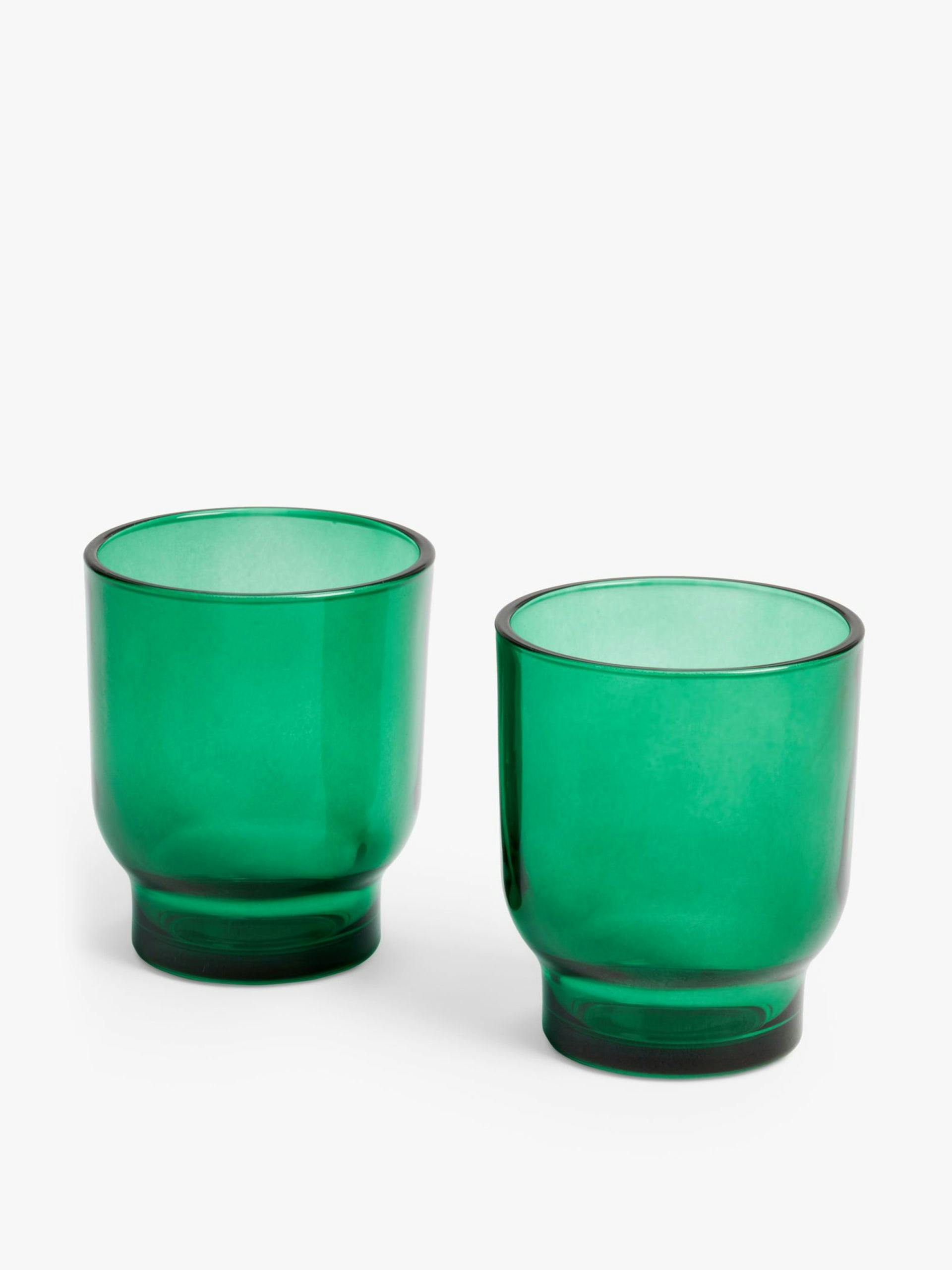 Glass votive candle holders (set of 2)