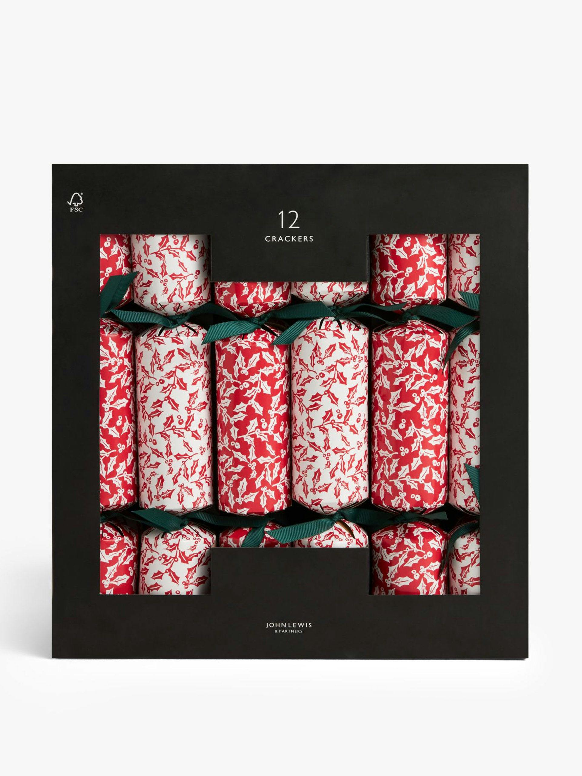 Cottage holly crackers (pack of 12)