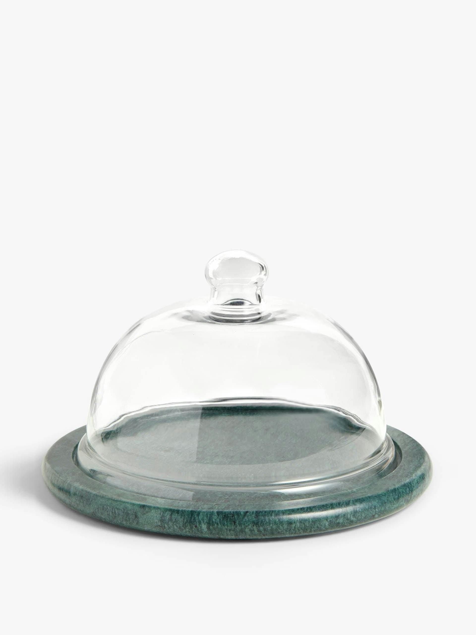 Green marble & glass cheese dome