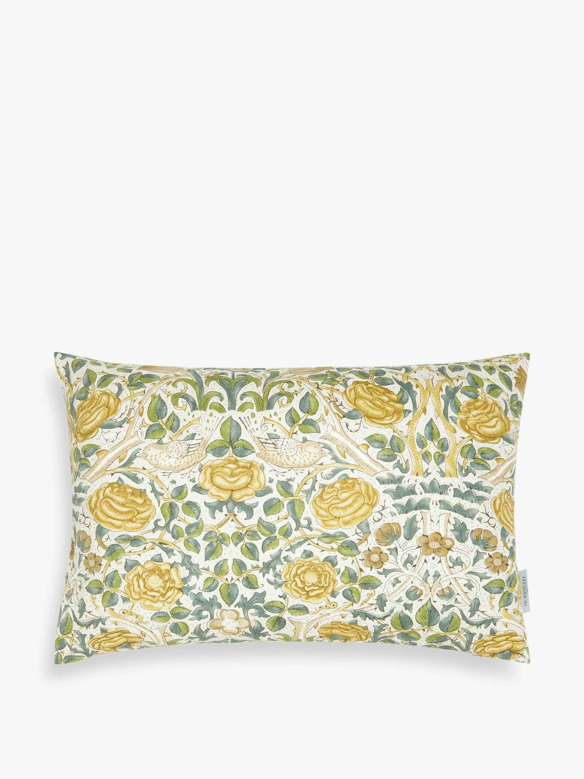 Rose cushion in Weld/Leaf Green