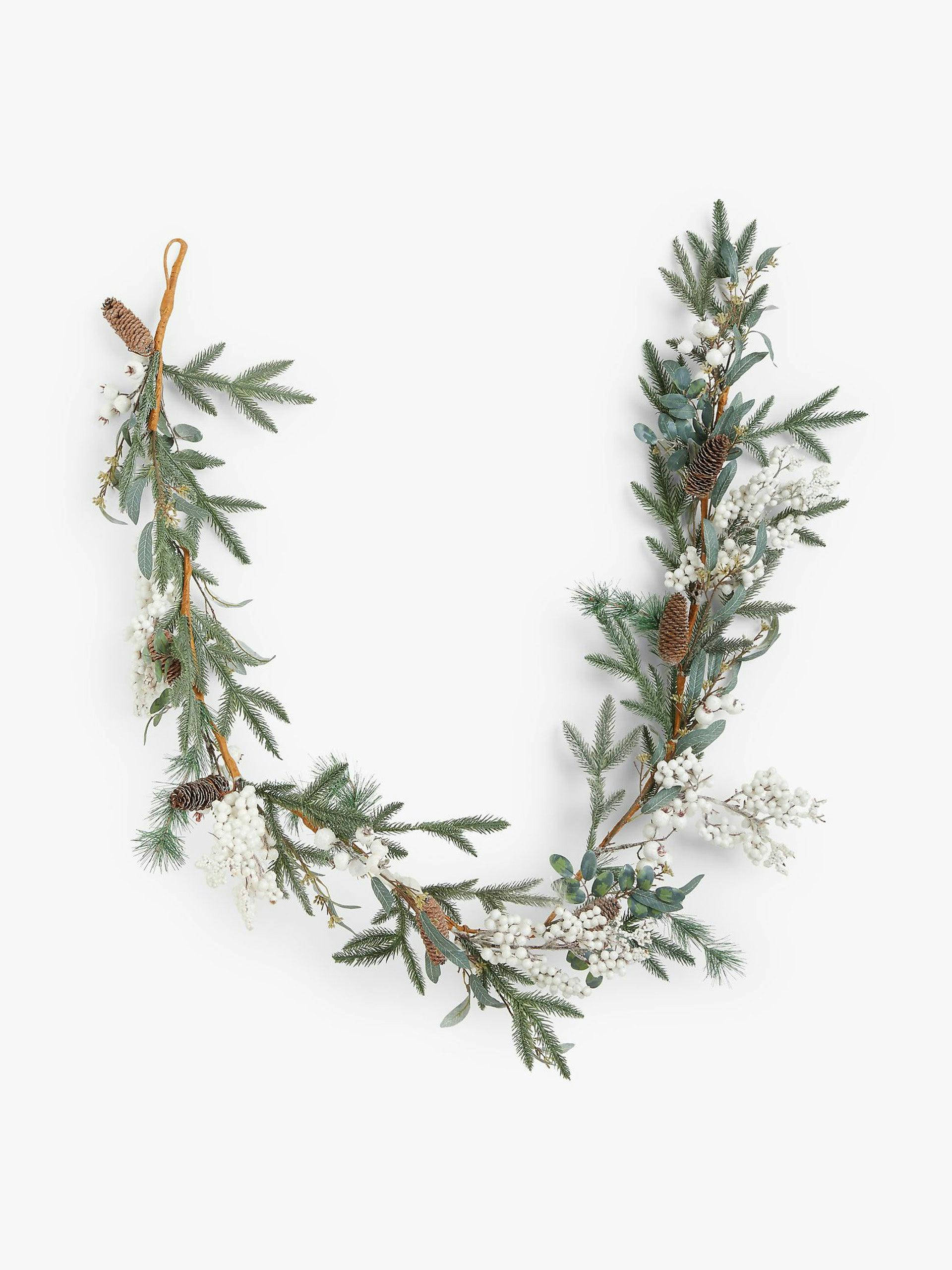 Pine and mistletoe garland
