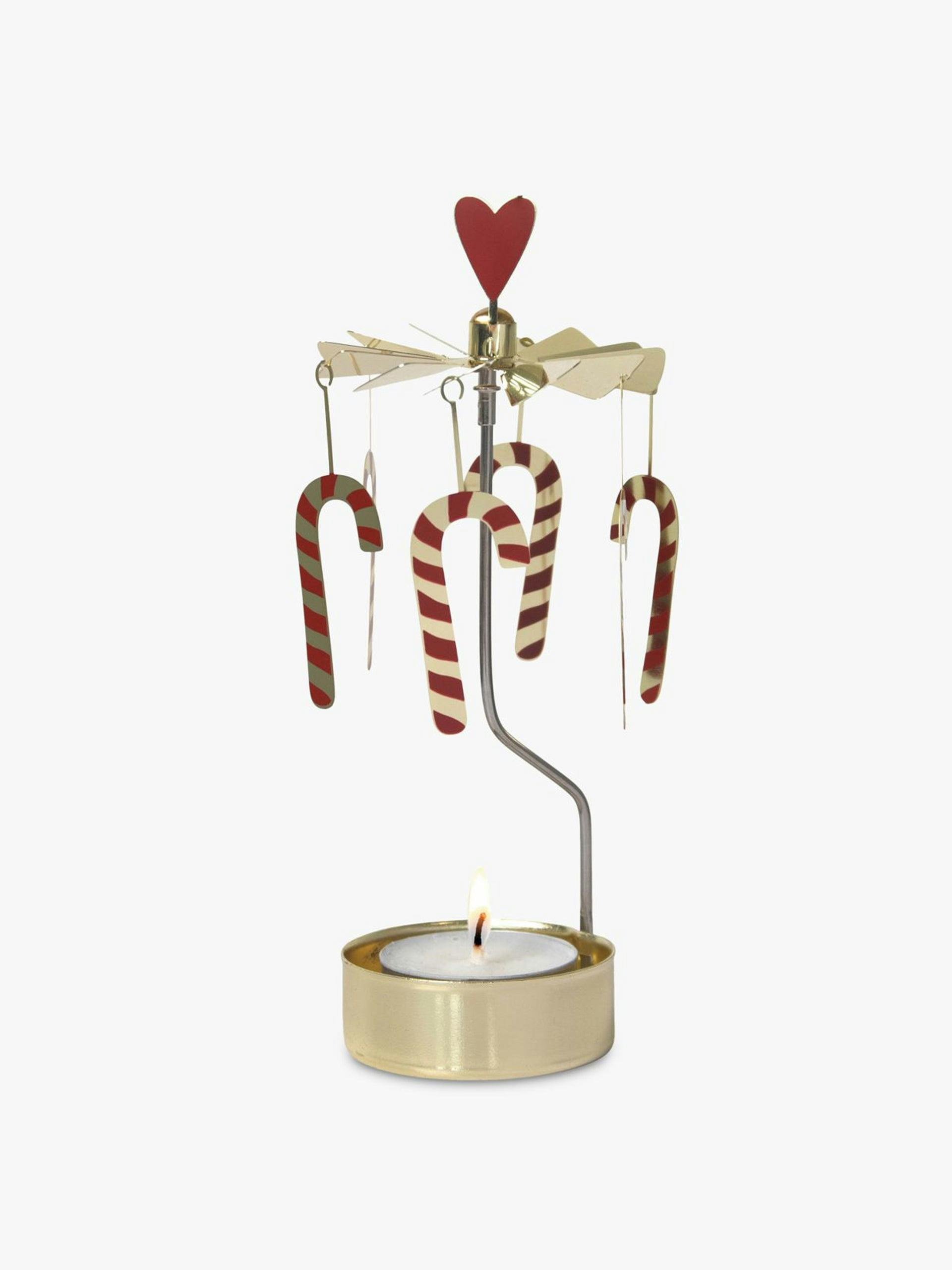 Candy cane tealight candle holder