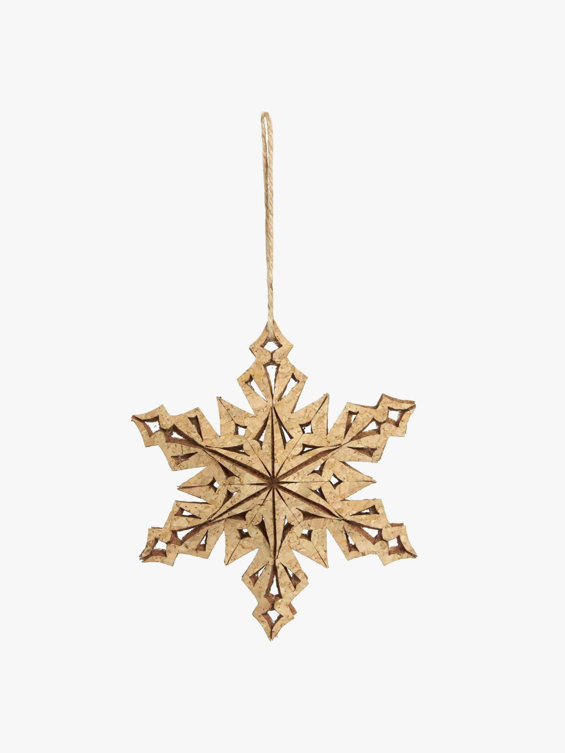 Polar Planet cork snowflake tree decoration