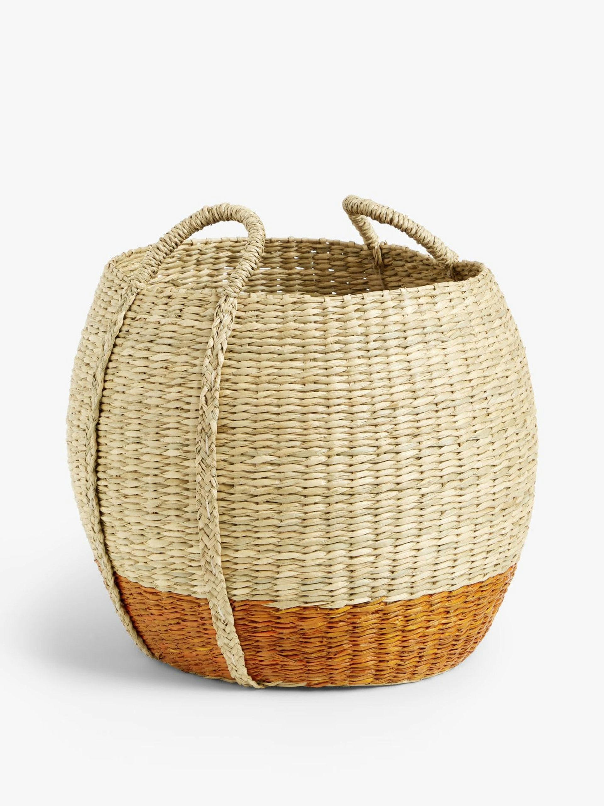 Slouchy seagrass round storage basket