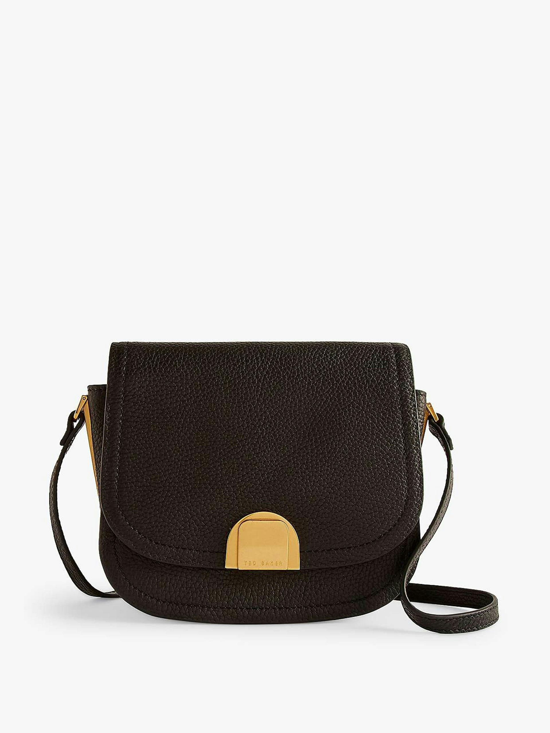 Imilda lock detail small leather satchel bag