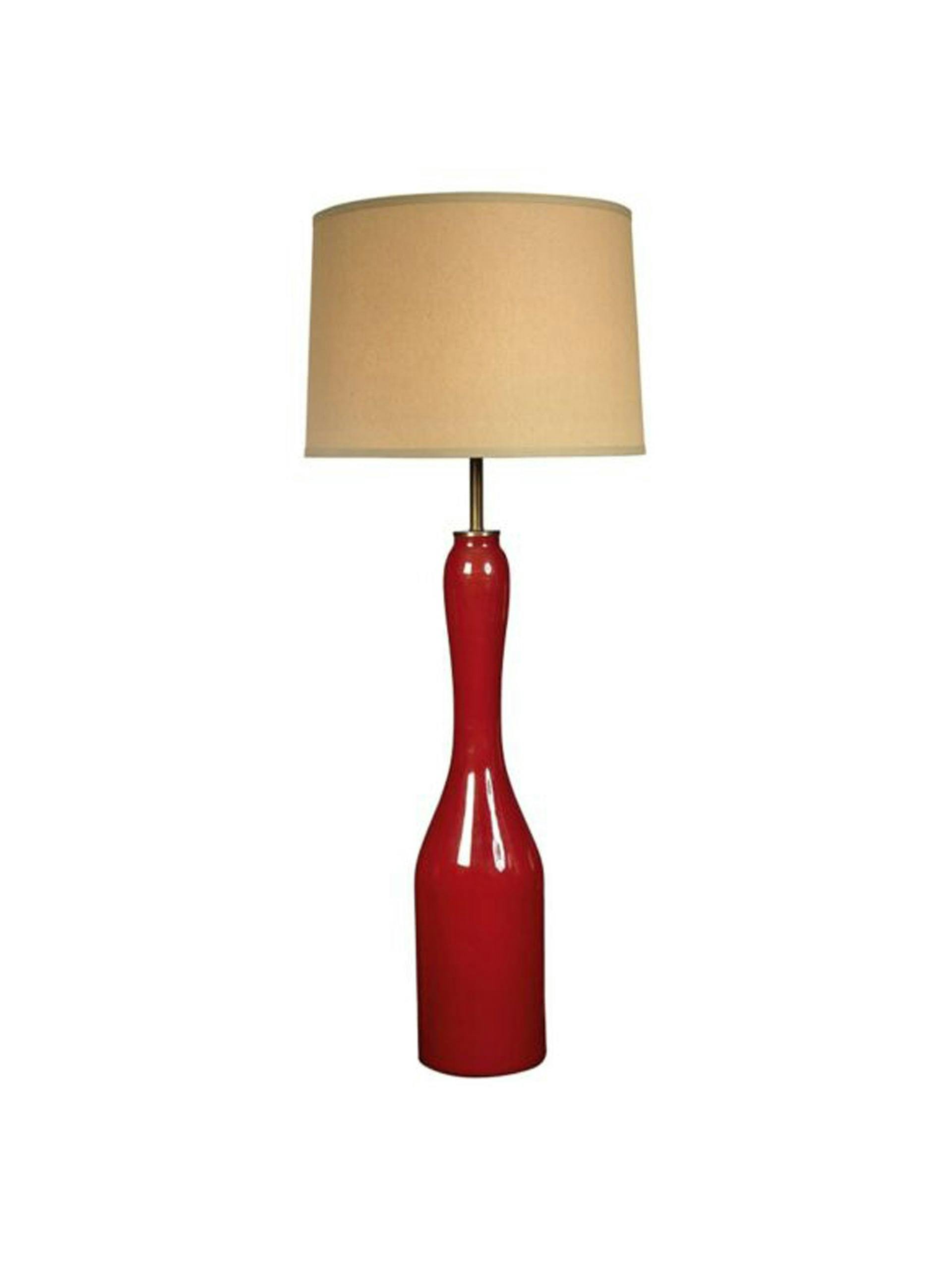 Red tall table lamp