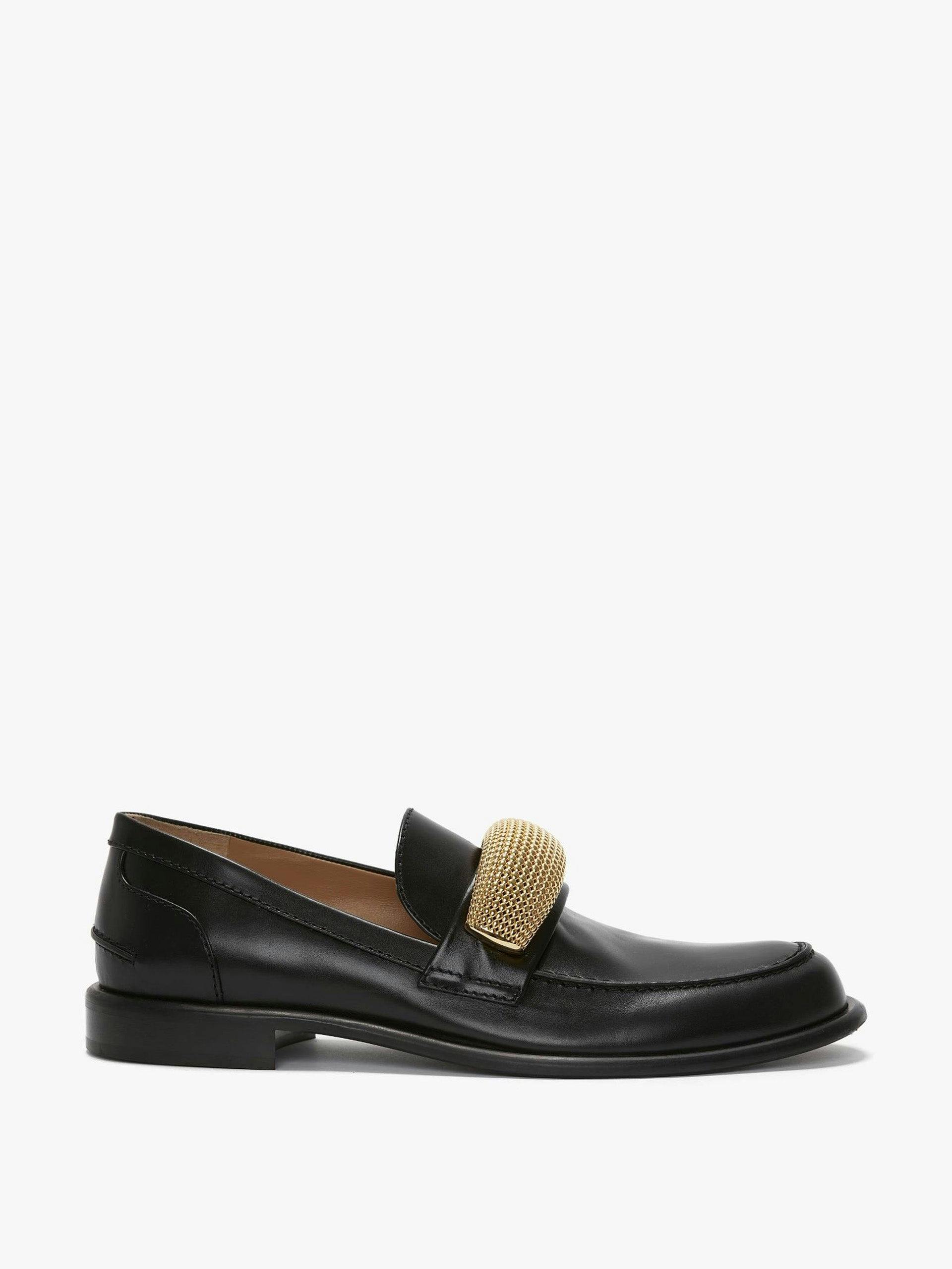 Leather moccasin loafers