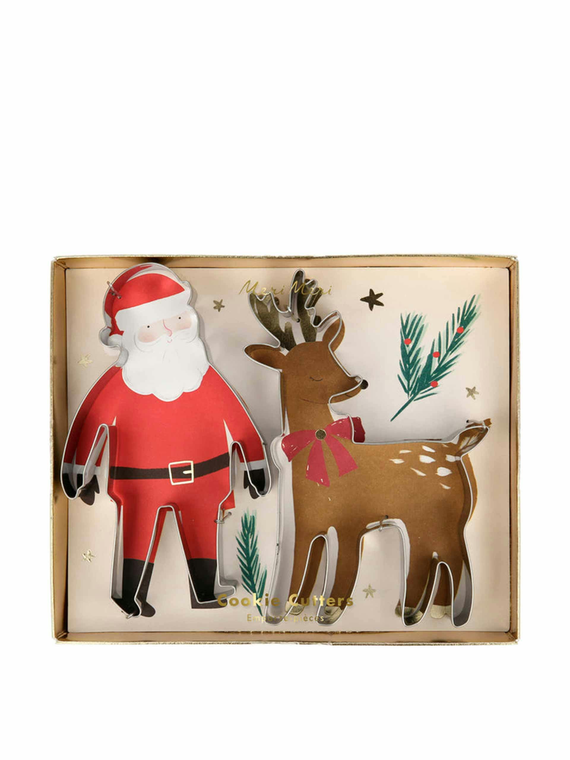 Santa & reindeer festive cookie cutters