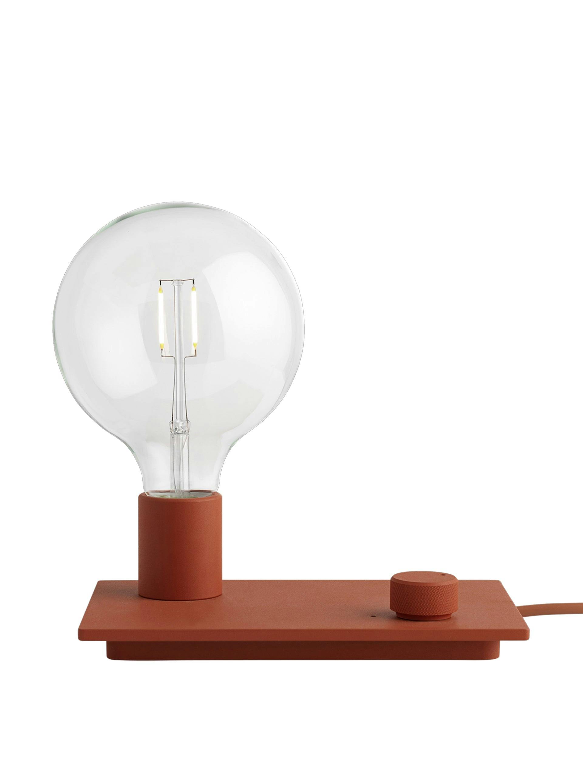 Red control table lamp