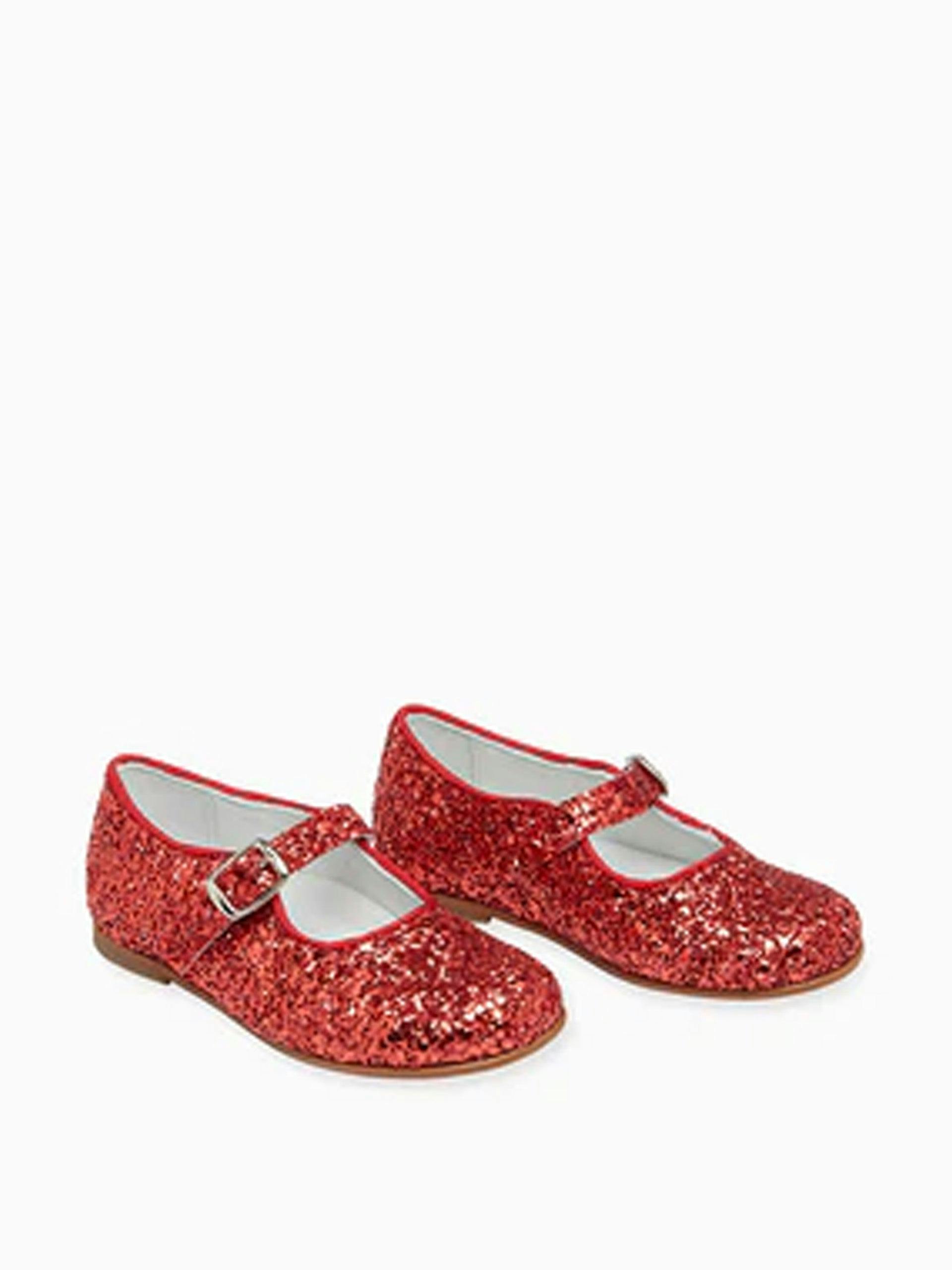 Red glitter girl Mary Jane shoes
