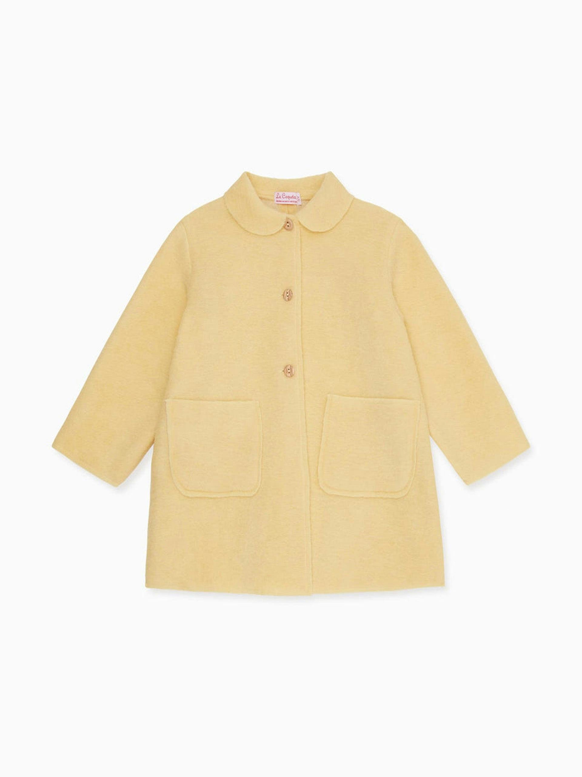 Lemon Henrietta wool coat