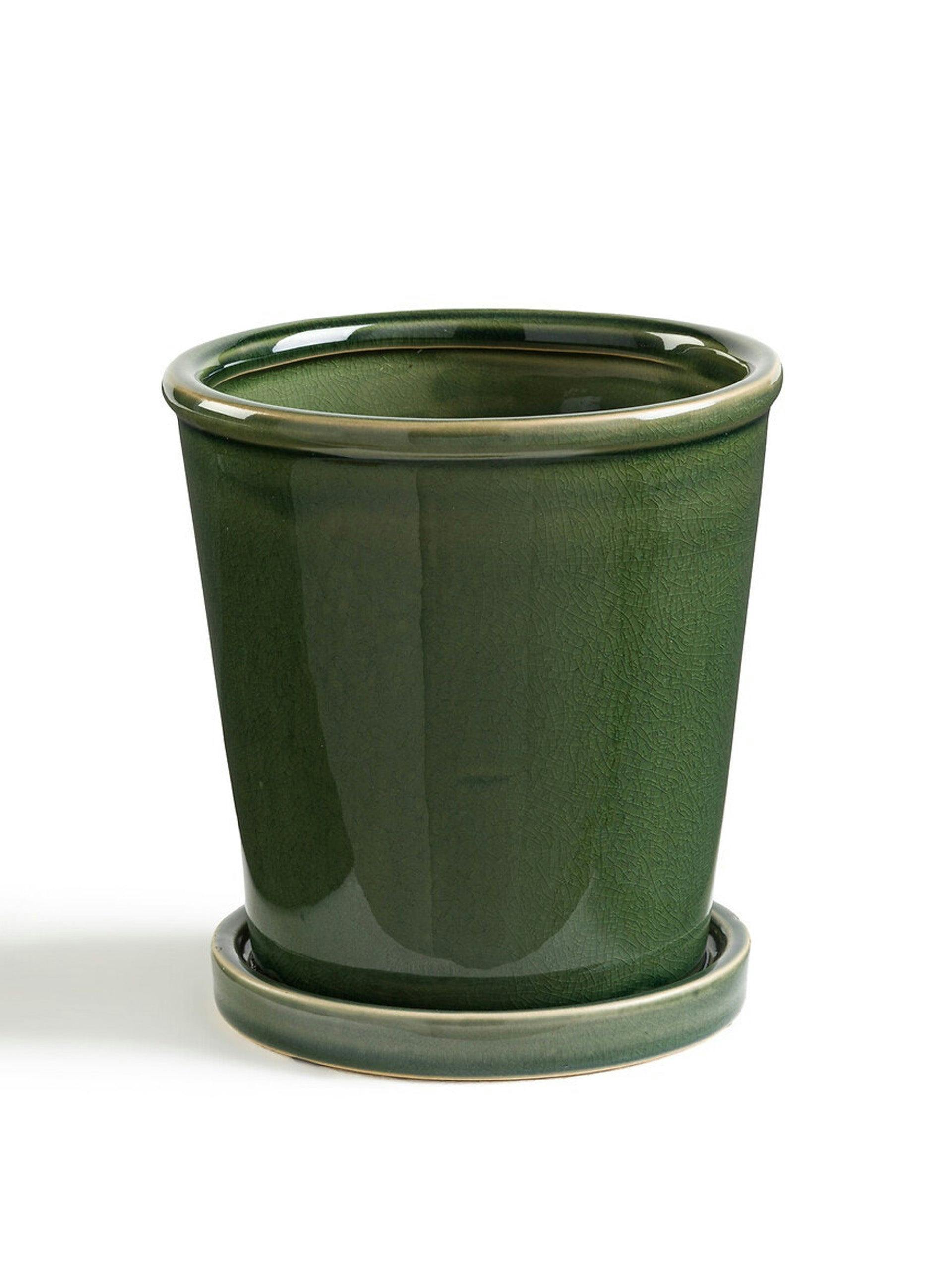 Ceramic flowerpot with base