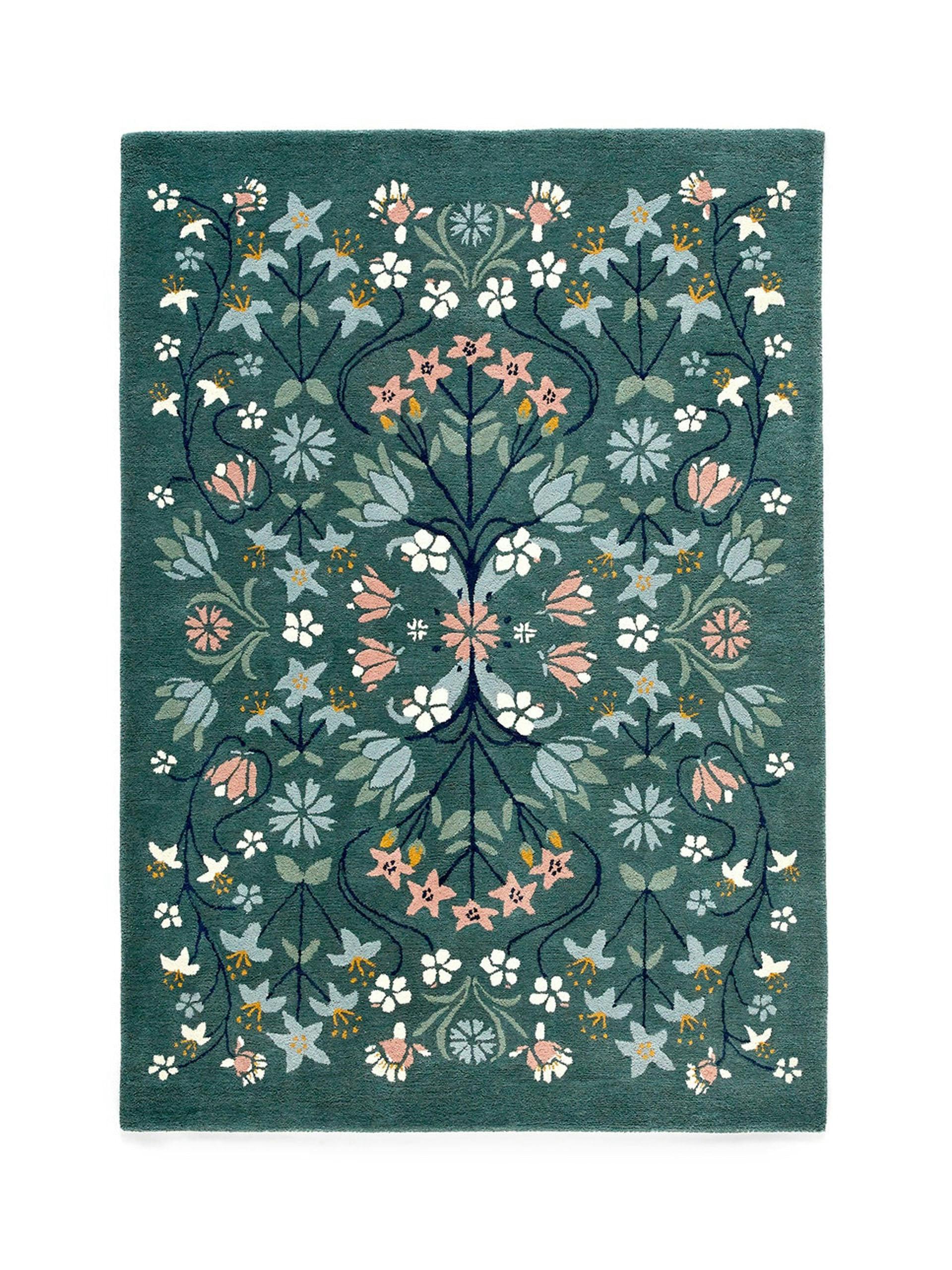 Pilar floral wool rug