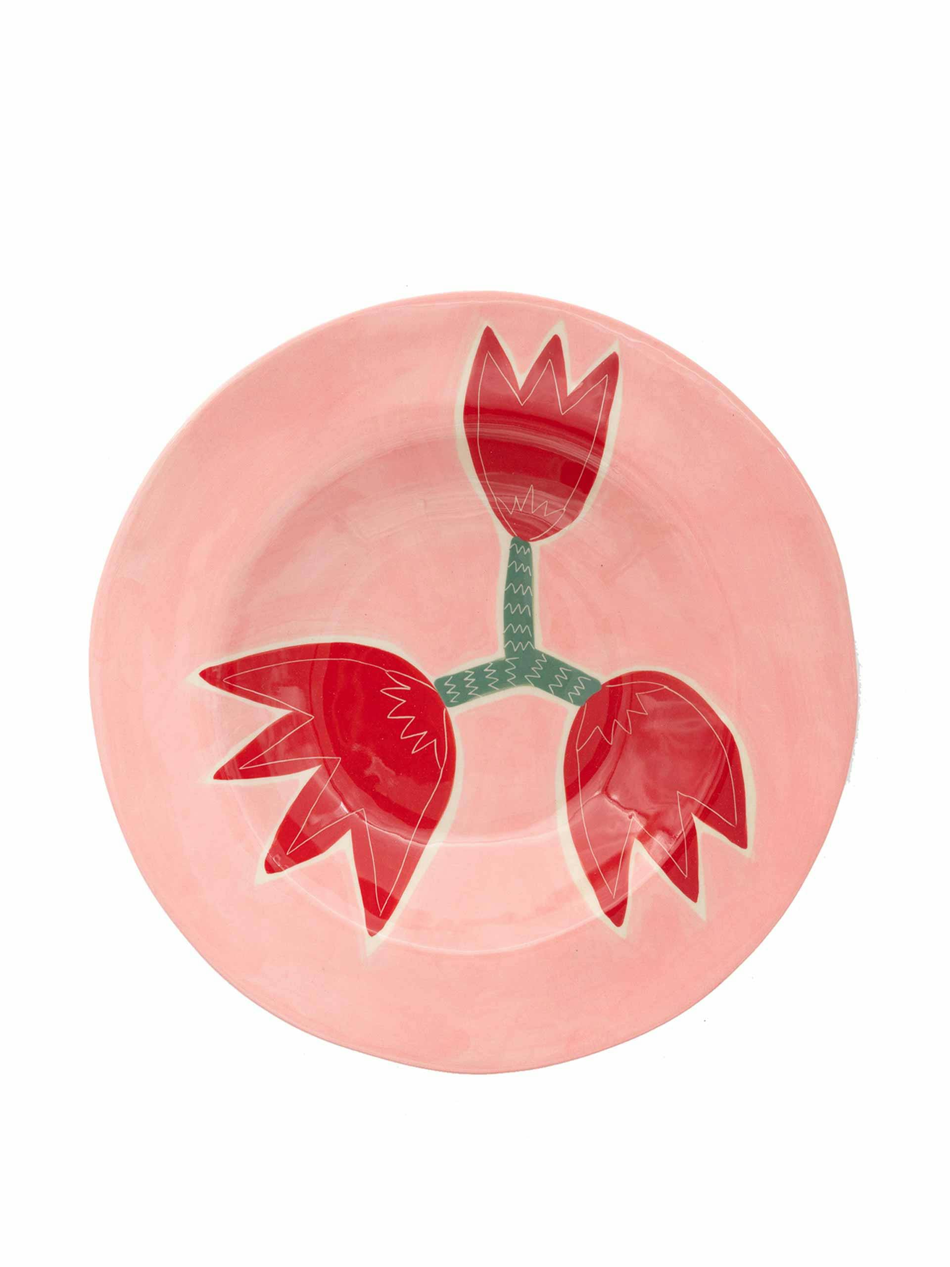 Hand-painted ceramic Tulip plate