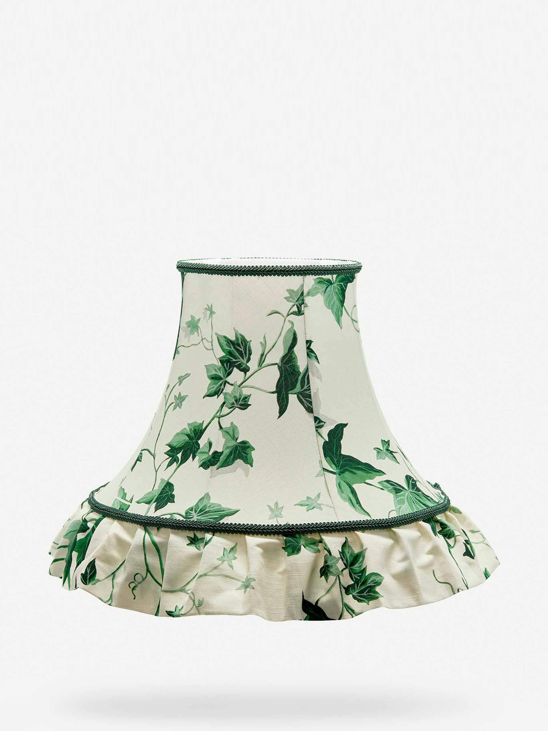Green leaves petticoat lampshade