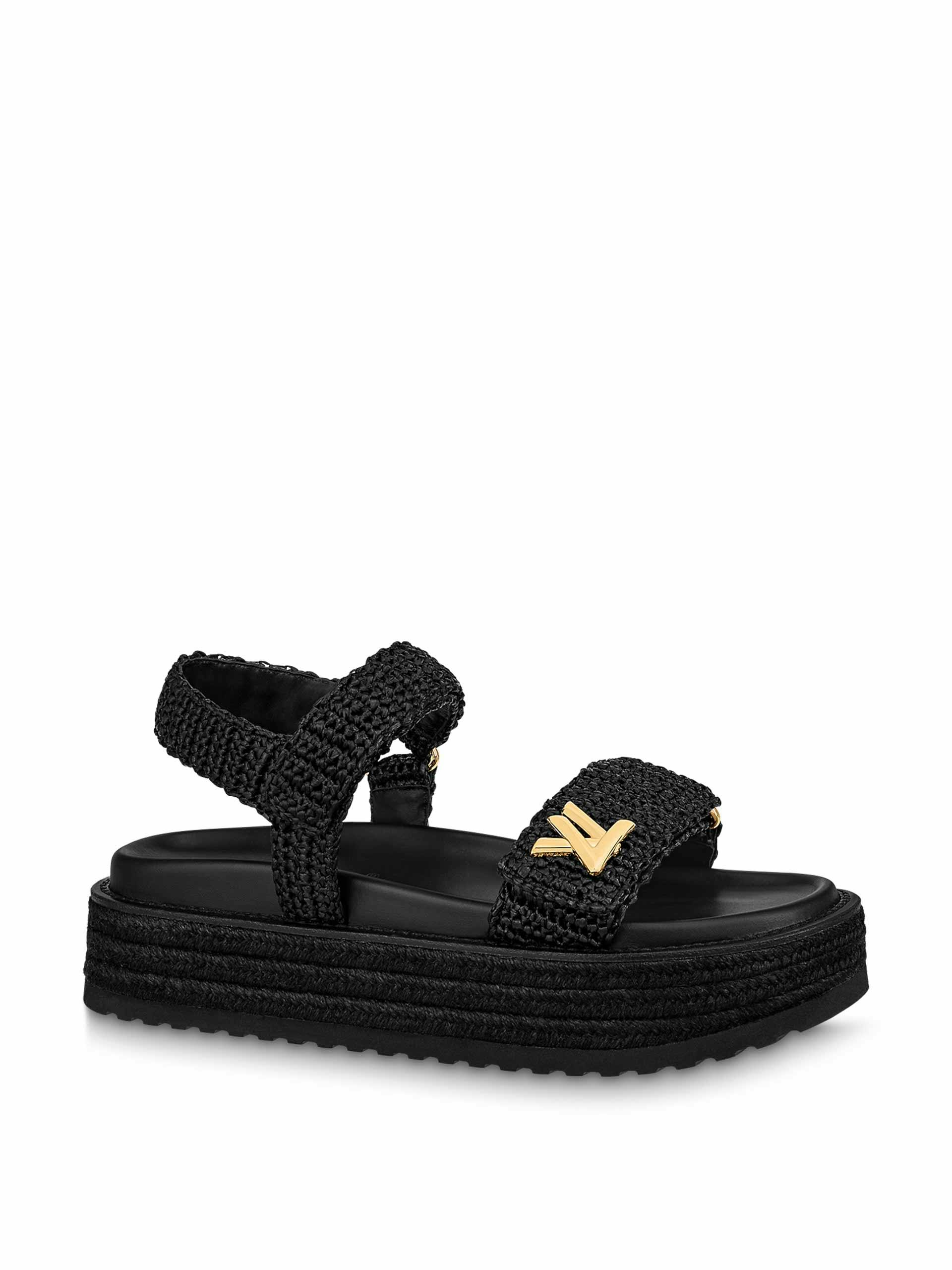 Black flat comfort sandals