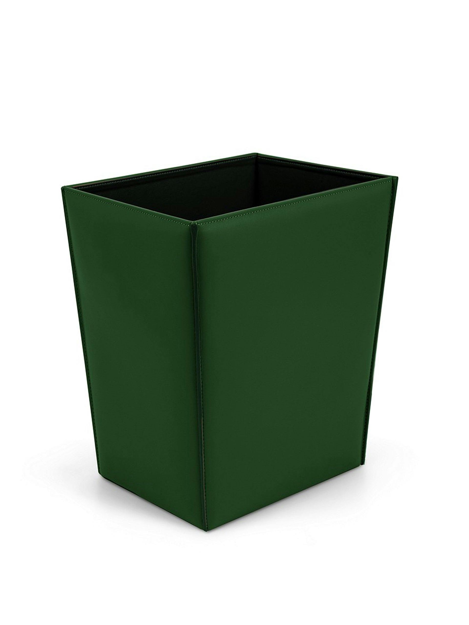 Dark green rectangular paper basket